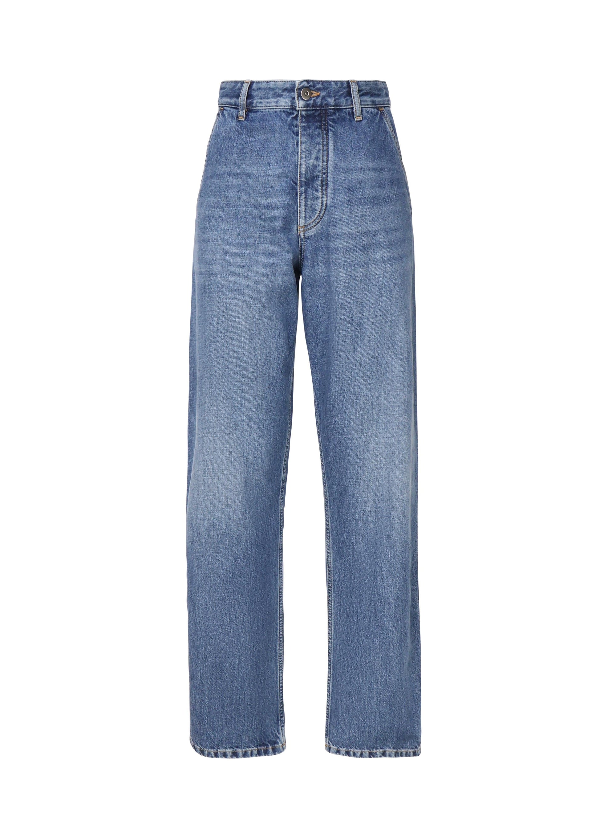 Pantaloni Cargo In Denim Vintage Indigo Bottega veneta – Гарантія оригінальності – боковий вид