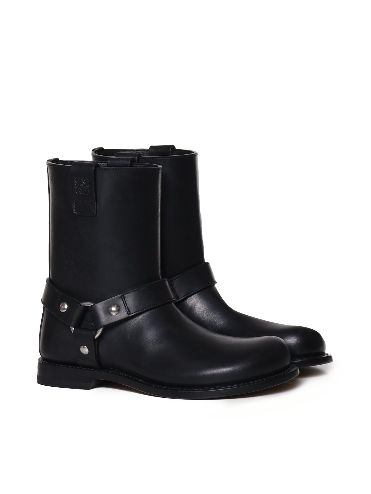 Stivale Pull-On In Pelle Liscia Loewe – Гарантія оригінальності – вид ззаду