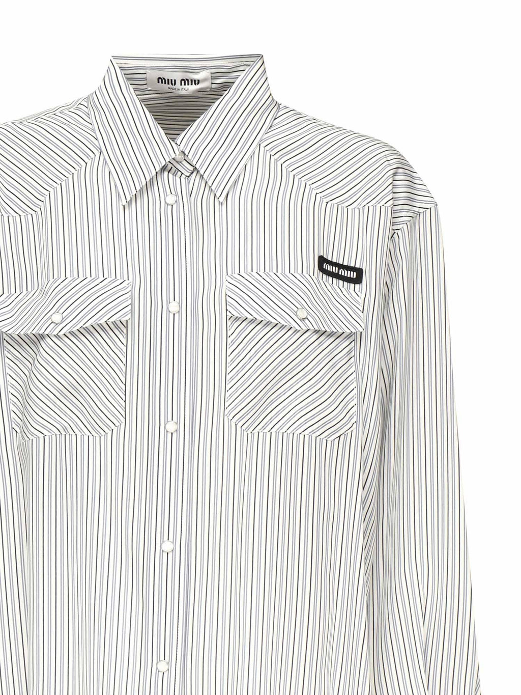 Camicia In Crêpe De Chine Miu miu – Гарантія оригінальності – вид ззаду
