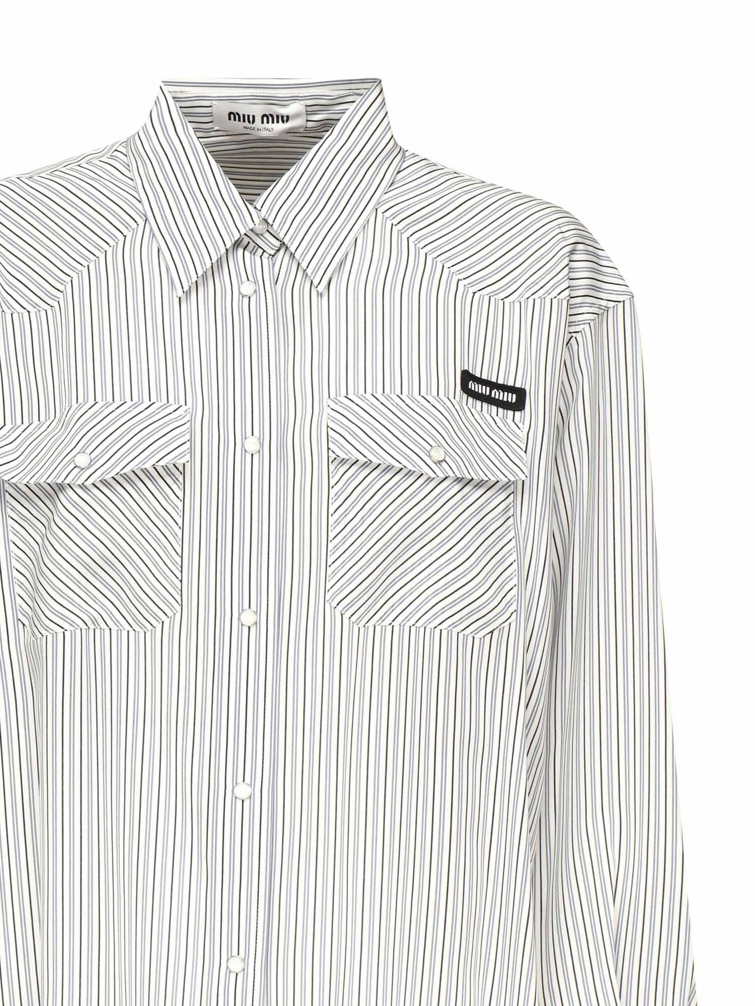 Camicia In Crêpe De Chine Miu miu – Гарантія оригінальності – вид ззаду