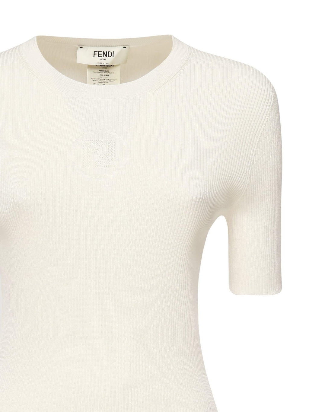 Maglia In Seta E Cotone Con Logo Fendi оригінал – Купити в Україні – вид ззаду