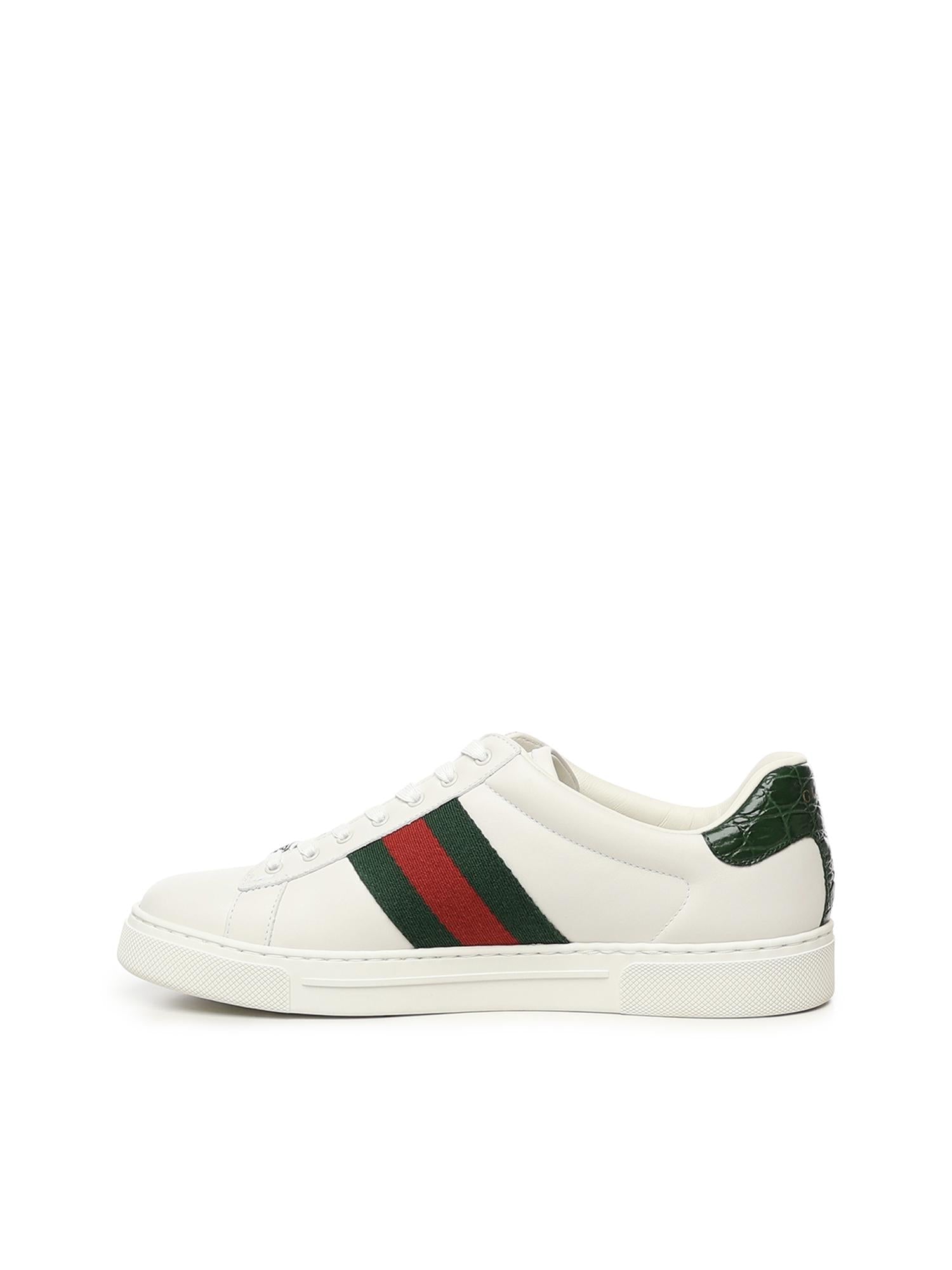 Оригінальна Sneaker Gucci Ace Con Dettaglio Web Gucci – збільшений вид