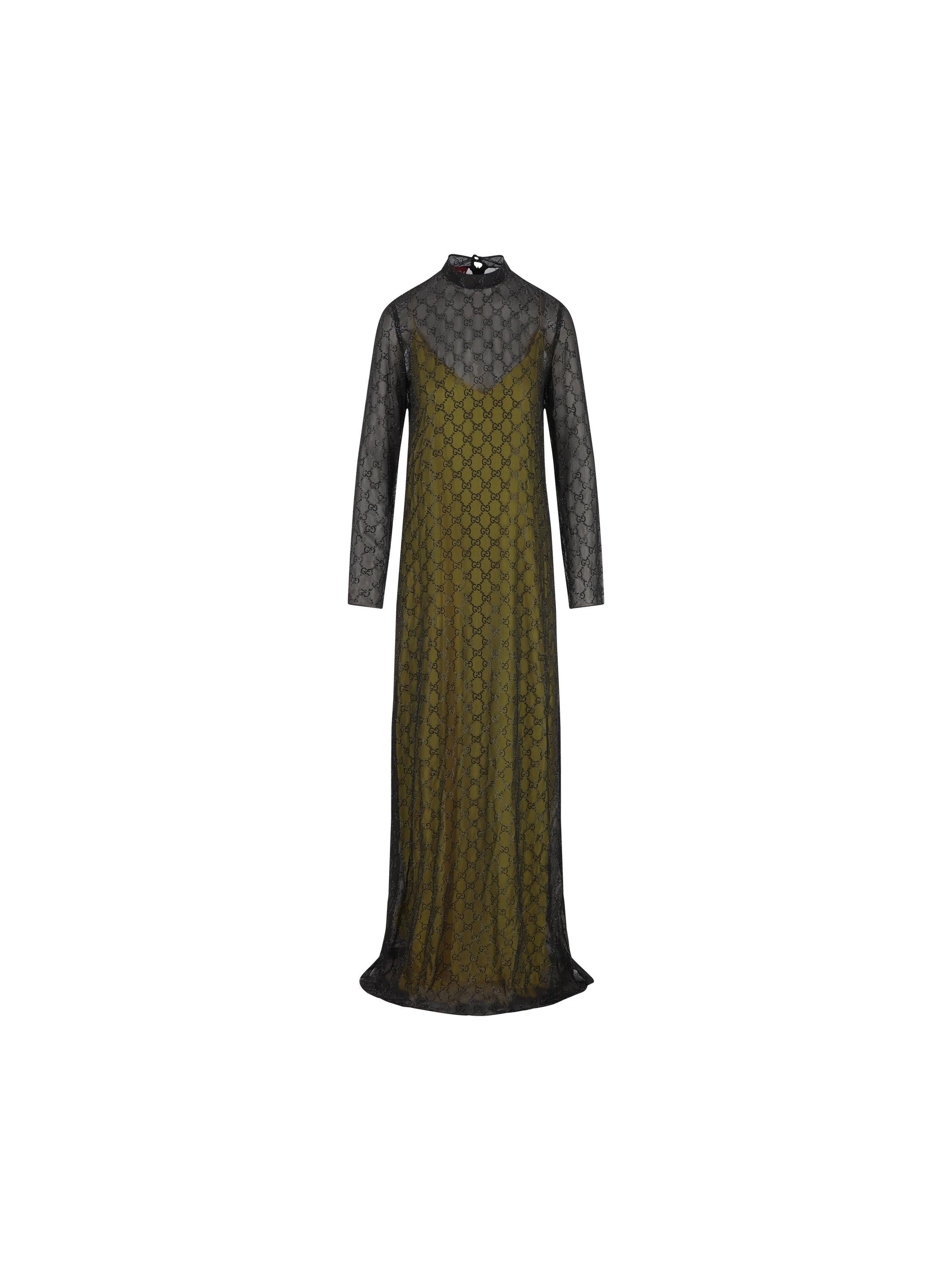 Embroidered Dress In Silk Georgette Gucci оригінал – Купити в Україні – боковий вид