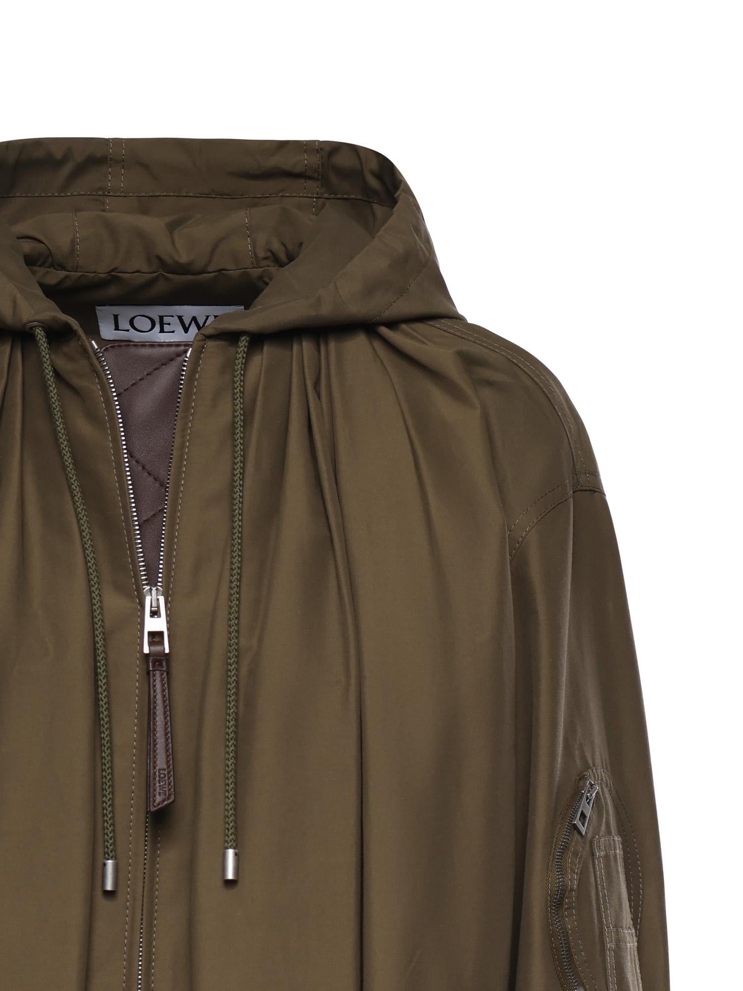 Giacca Con Cappuccio In Misto Cotone Loewe оригінал – Купити в Україні – вид ззаду
