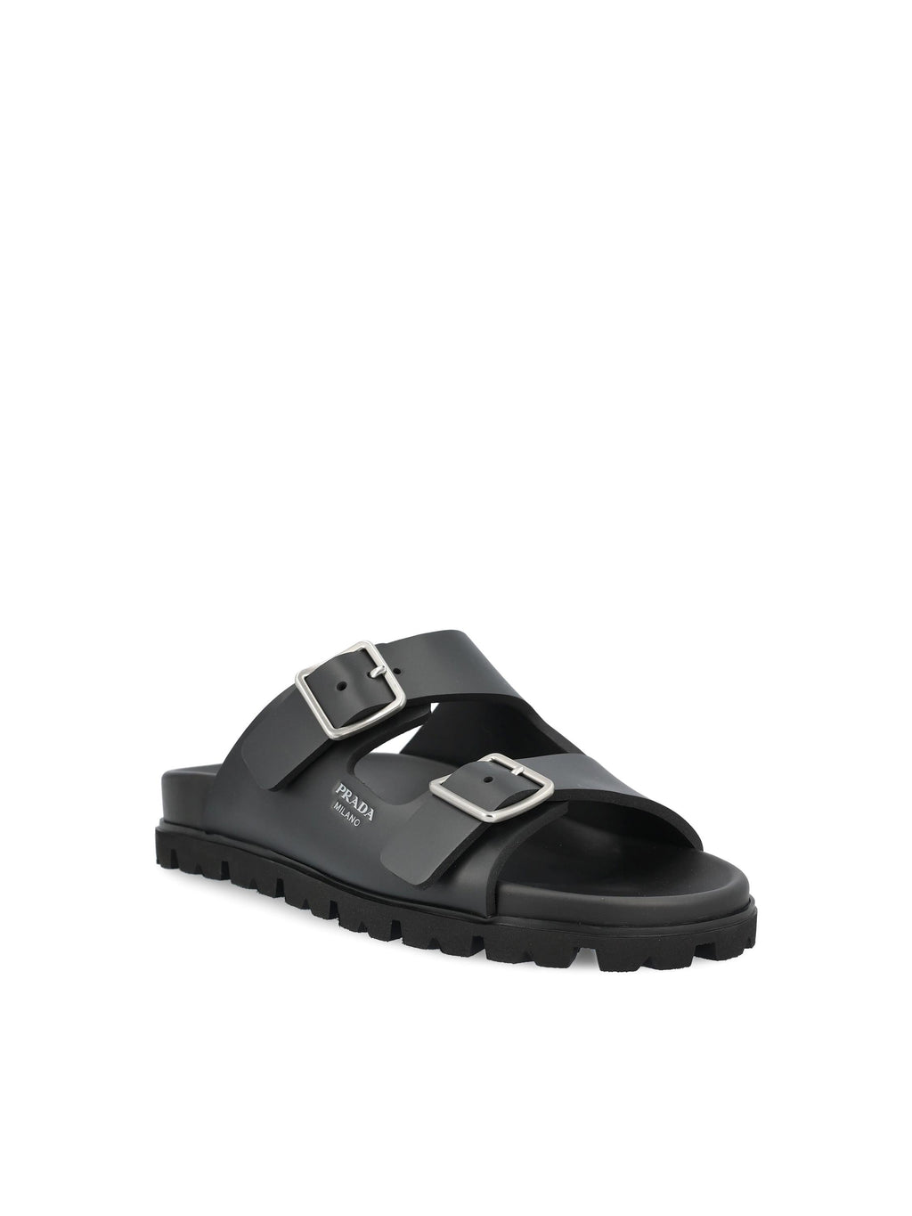 Leather Slider Sandals Prada – Гарантія оригінальності – вид ззаду