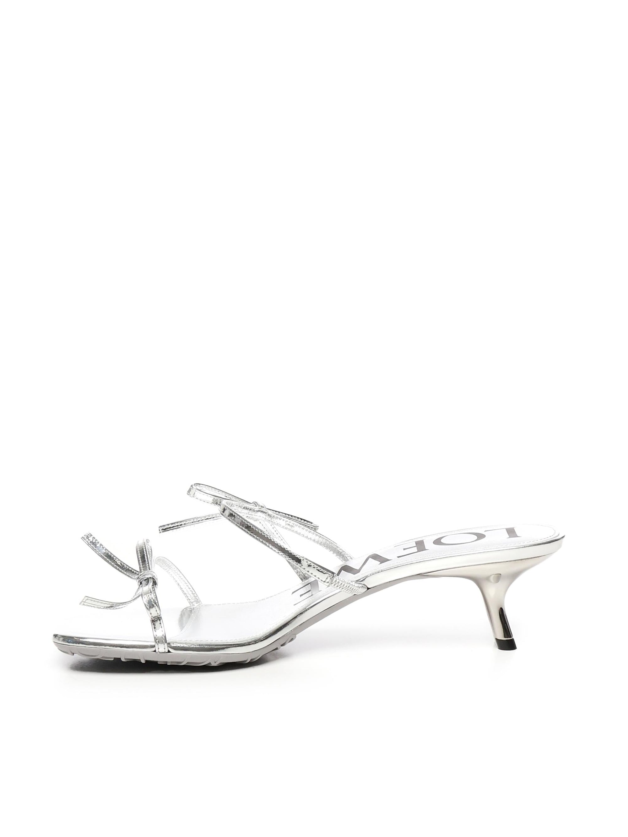 Sandali Petal In Pelle DI Vitello Metallizzata Loewe – Гарантія оригінальності – збільшений вид