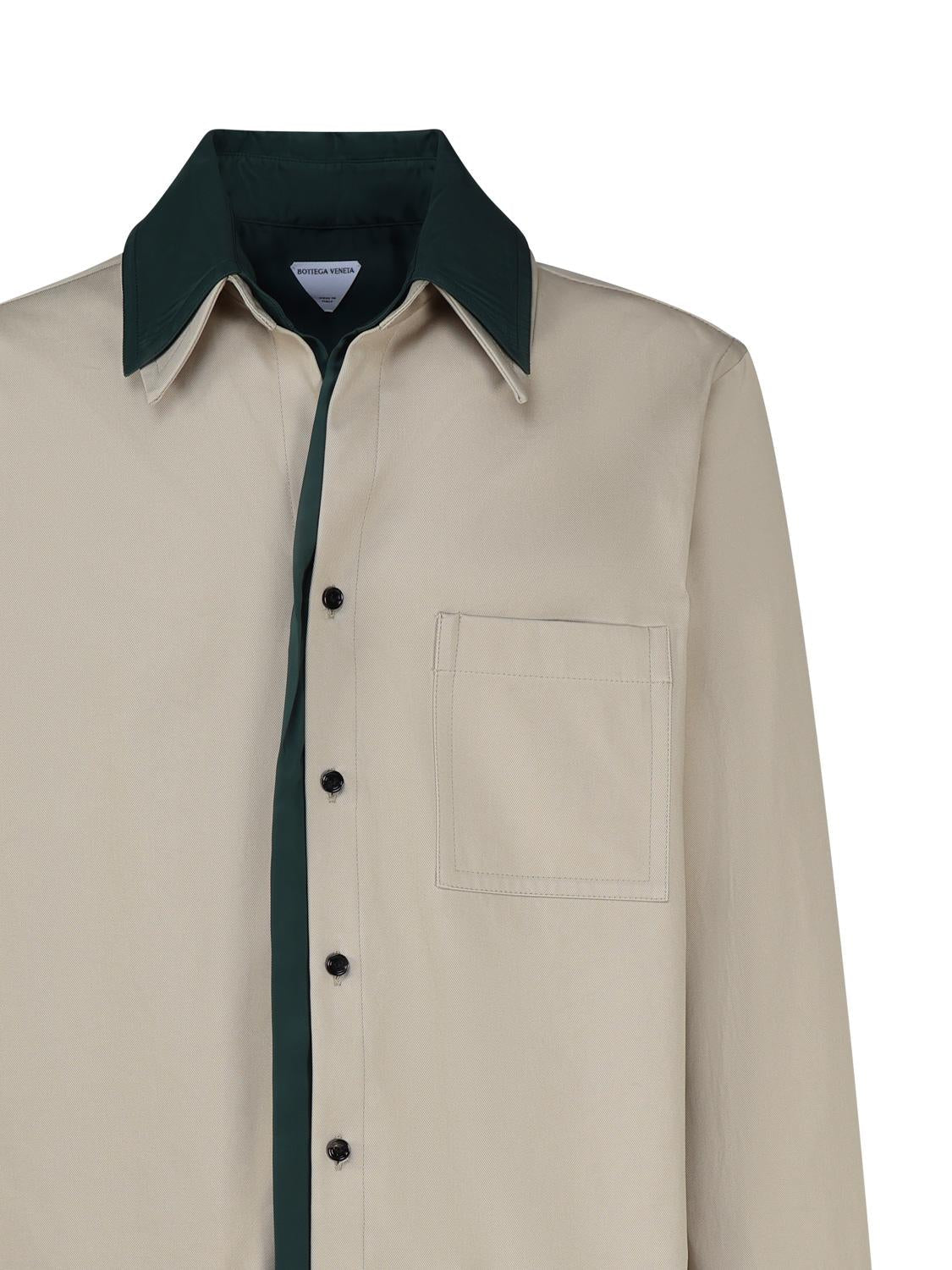Camicia In Twill DI Cotone Doppio Strato Bottega veneta – Гарантія оригінальності – вид ззаду