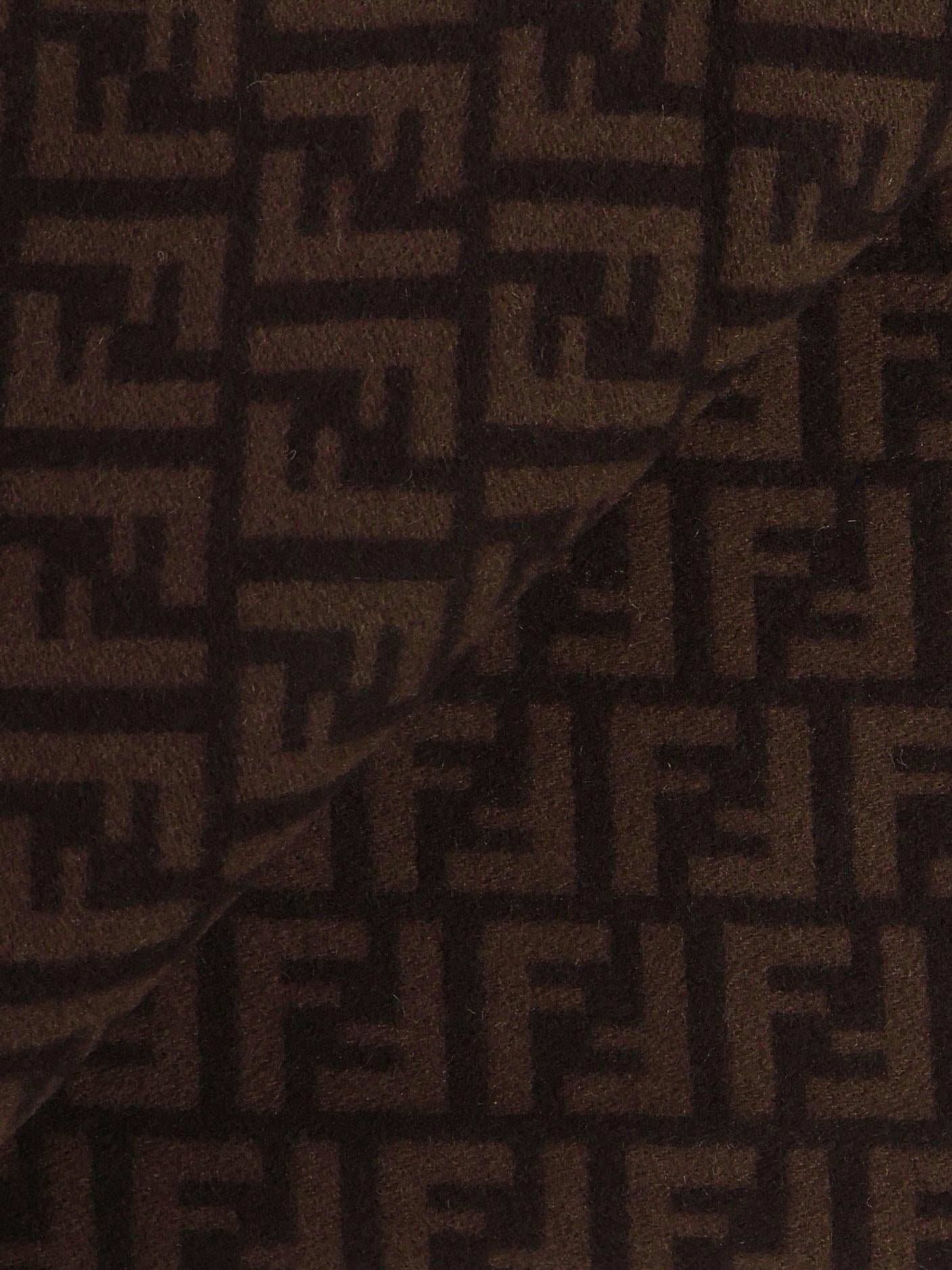 Sciarpa In Lana E Cashmere Ff Jacquard Fendi – Гарантія оригінальності – вид ззаду