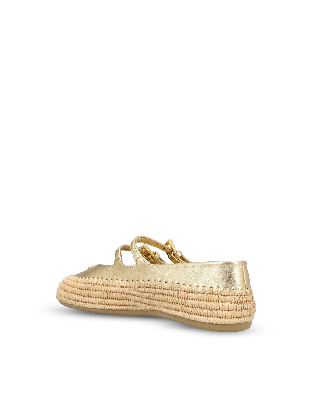 Leather And Raffia Ballerinas Prada – Гарантія оригінальності – детальний вид
