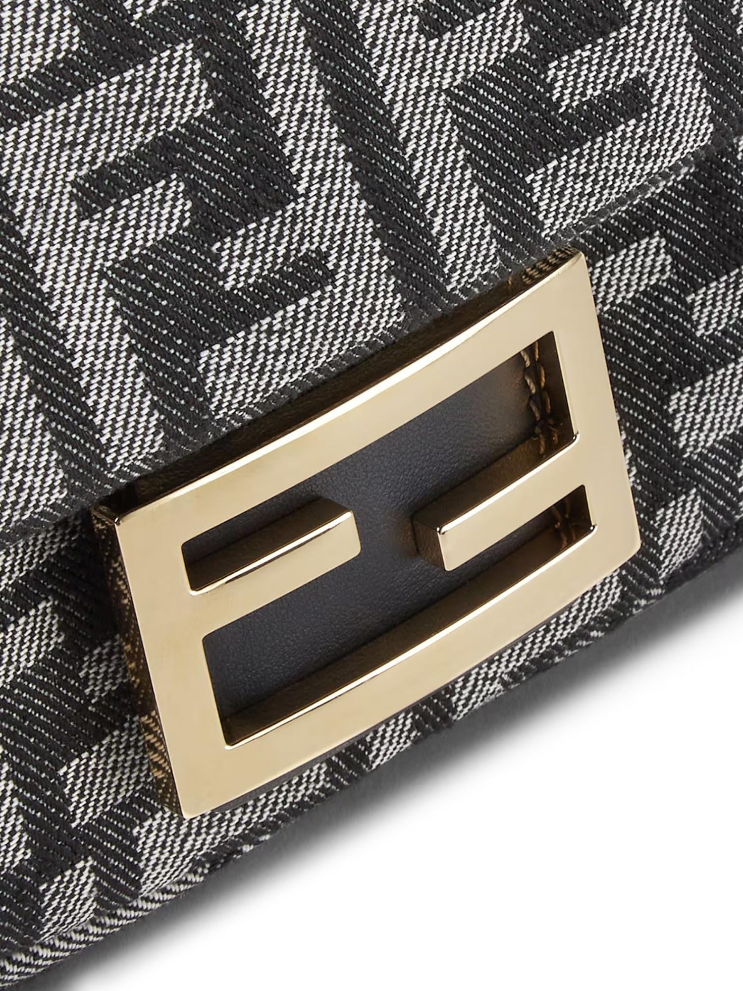 Borsa Baguette® Mini In Jacquard Ff Effetto Denim Fendi оригінал – Купити в Україні – збільшений вид