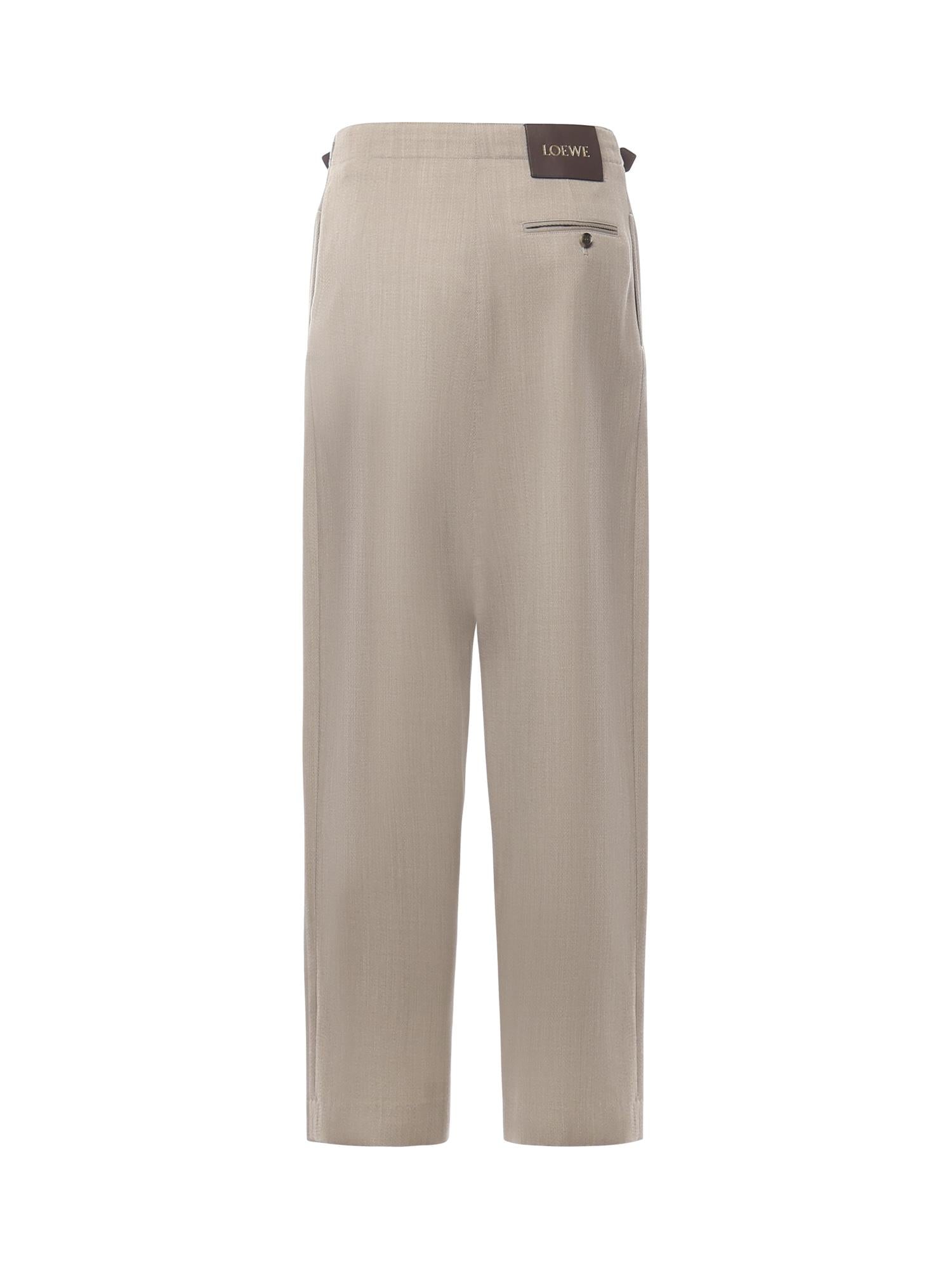 Оригінальна Pantaloni Con Cintura In Lana Loewe – детальний вид