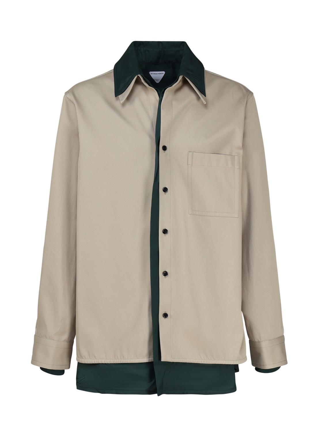 Camicia In Twill DI Cotone Doppio Strato Bottega veneta – Гарантія оригінальності – боковий вид