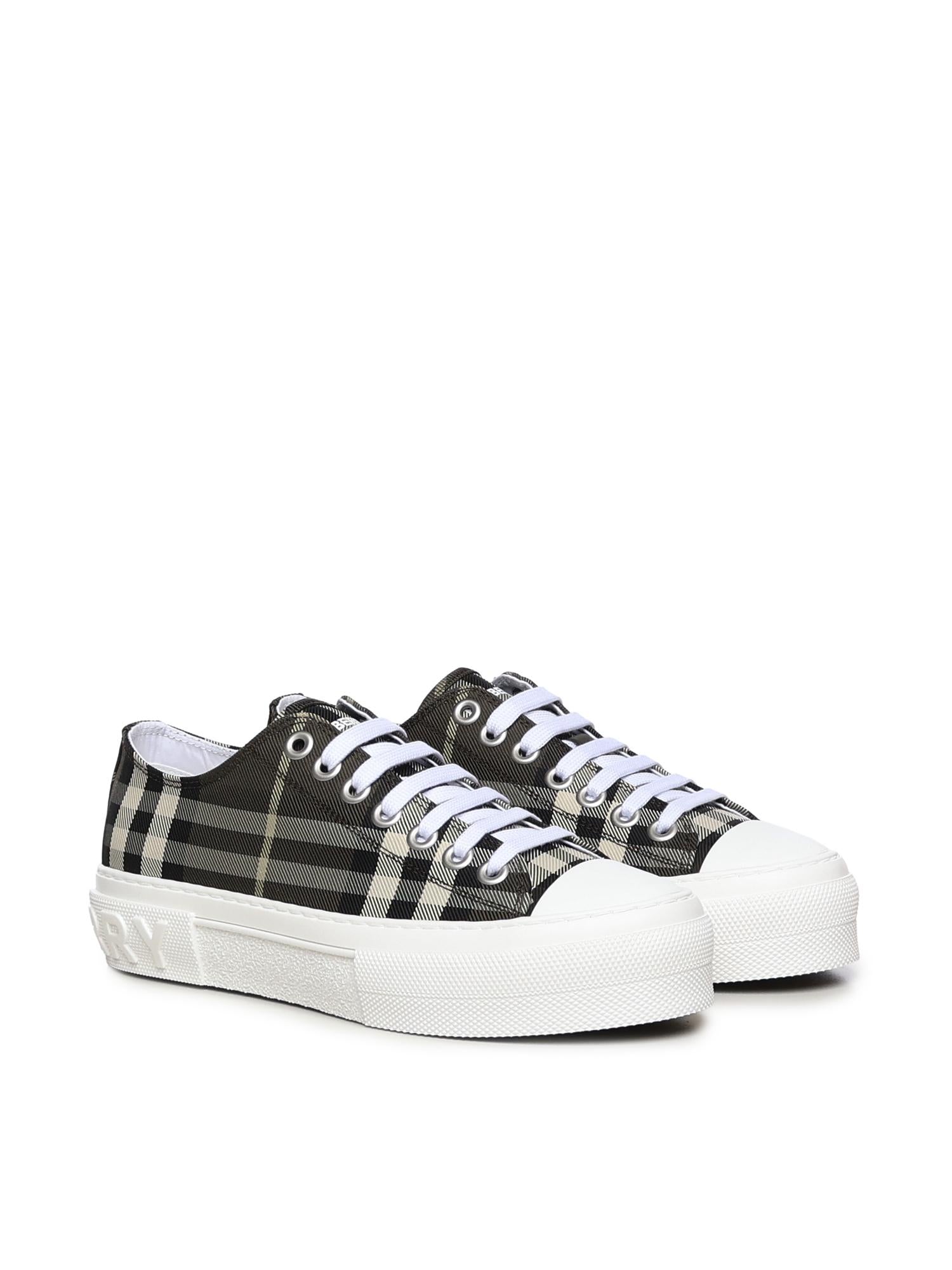 Sneaker In Misto Nylon Check Burberry – Гарантія оригінальності – вид ззаду