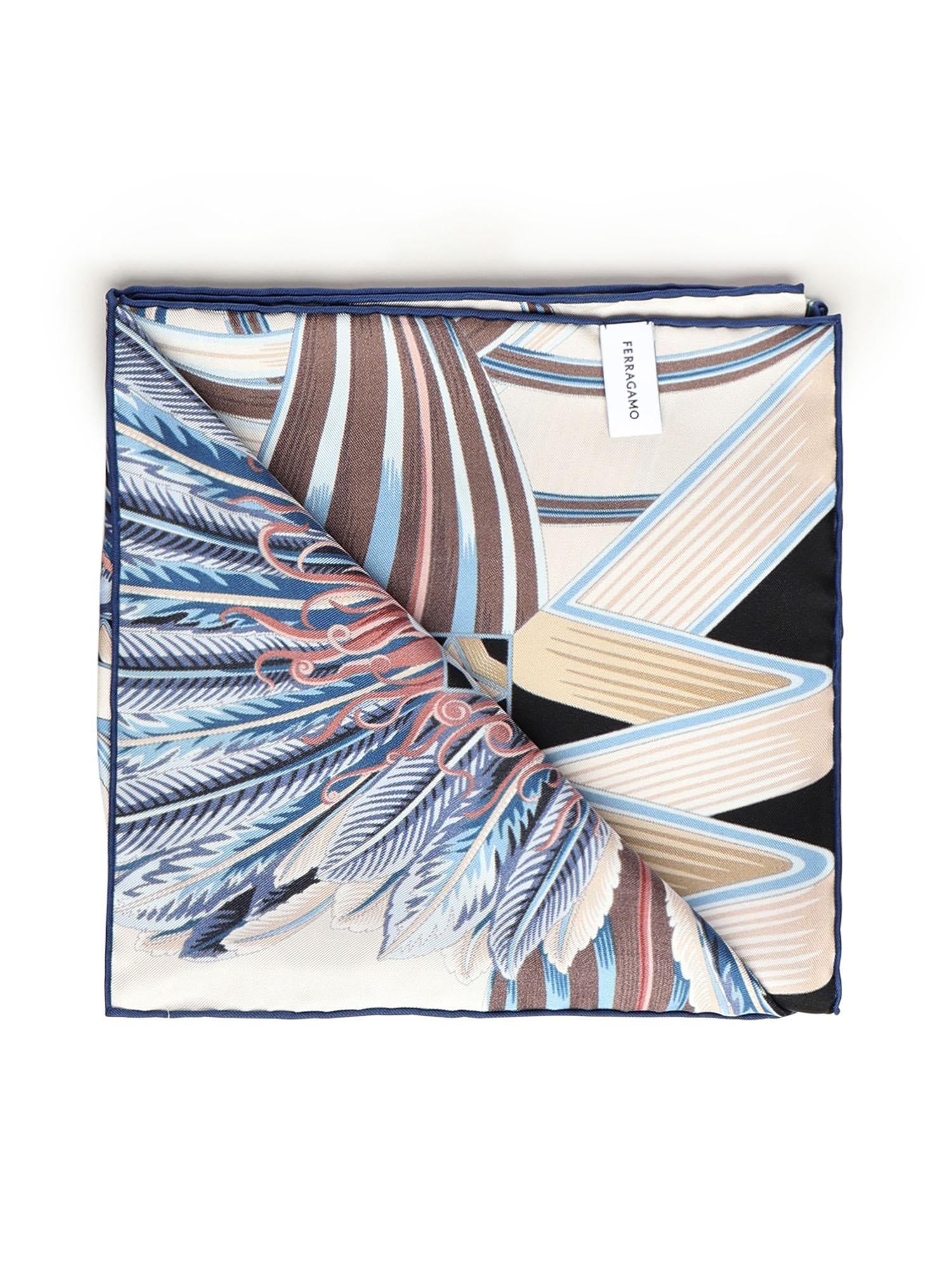 Foulard In Seta Con Stampa Salvatore ferragamo – Гарантія оригінальності – детальний вид