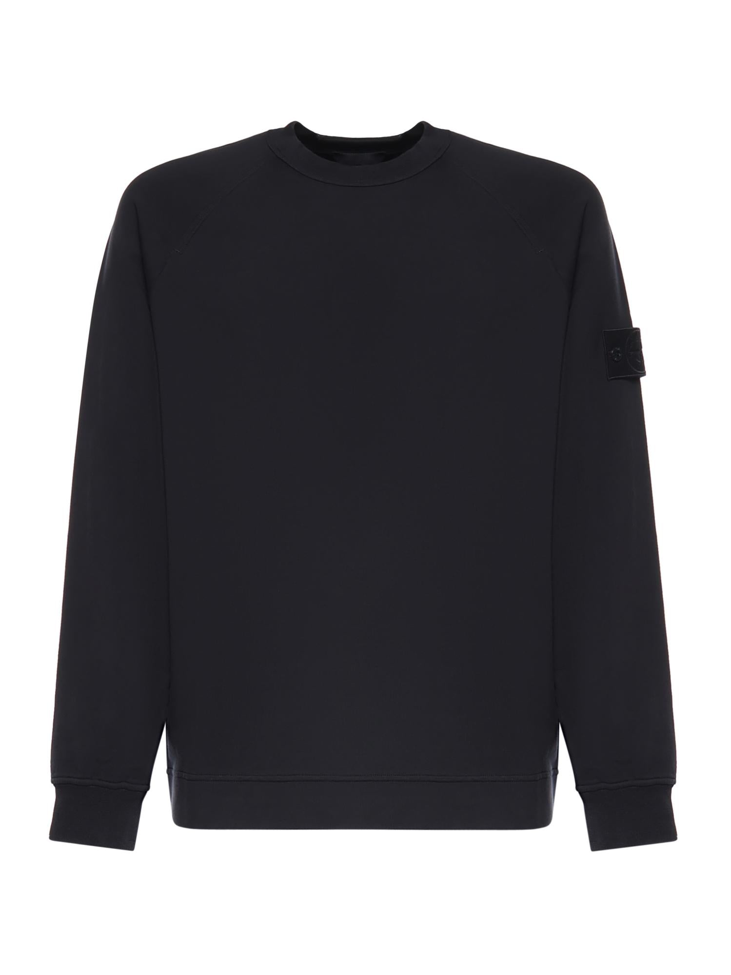 Felpa In Cotone Stretch Con Logo Stone island – Гарантія оригінальності – боковий вид