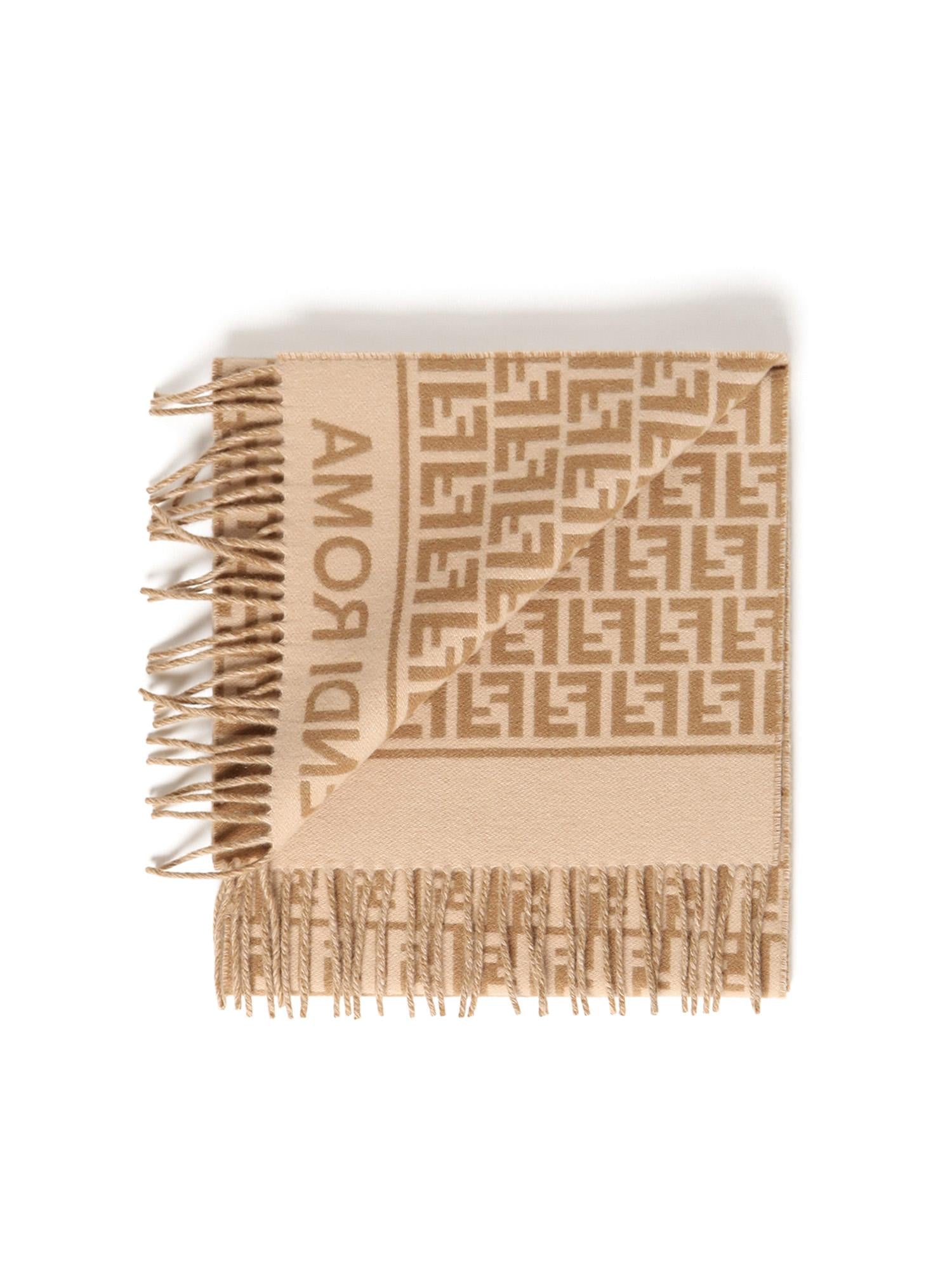 Sciarpa In Lana E Cashmere Ff Jacquard Fendi – Гарантія оригінальності – детальний вид