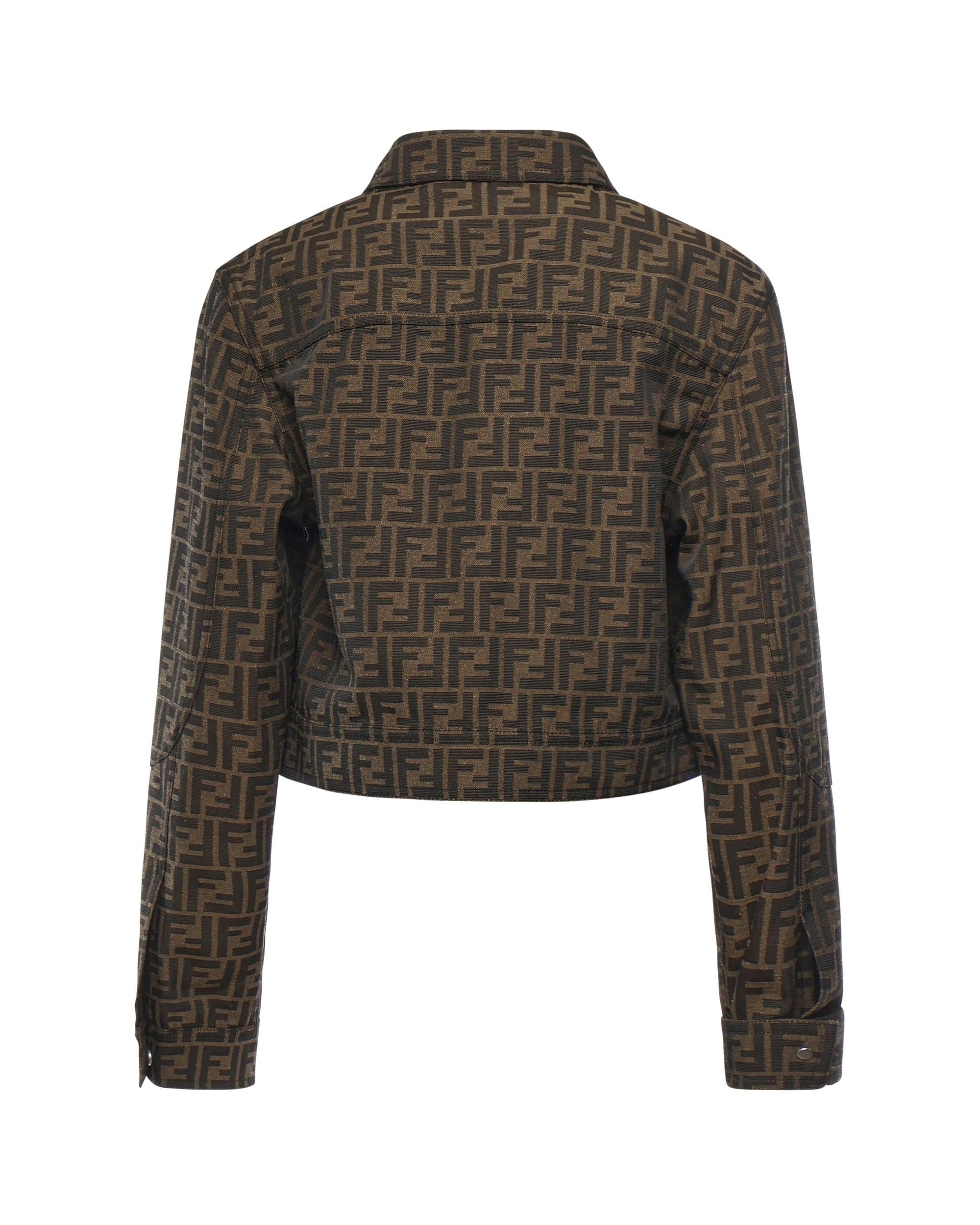 Giacca Crop Ff Jacquard Fendi – Гарантія оригінальності – детальний вид