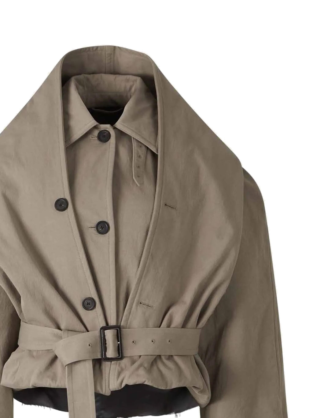 Оригінальна Trench Con Cappuccio Rovesciato In Twill DI Cotone Balenciaga – вид ззаду