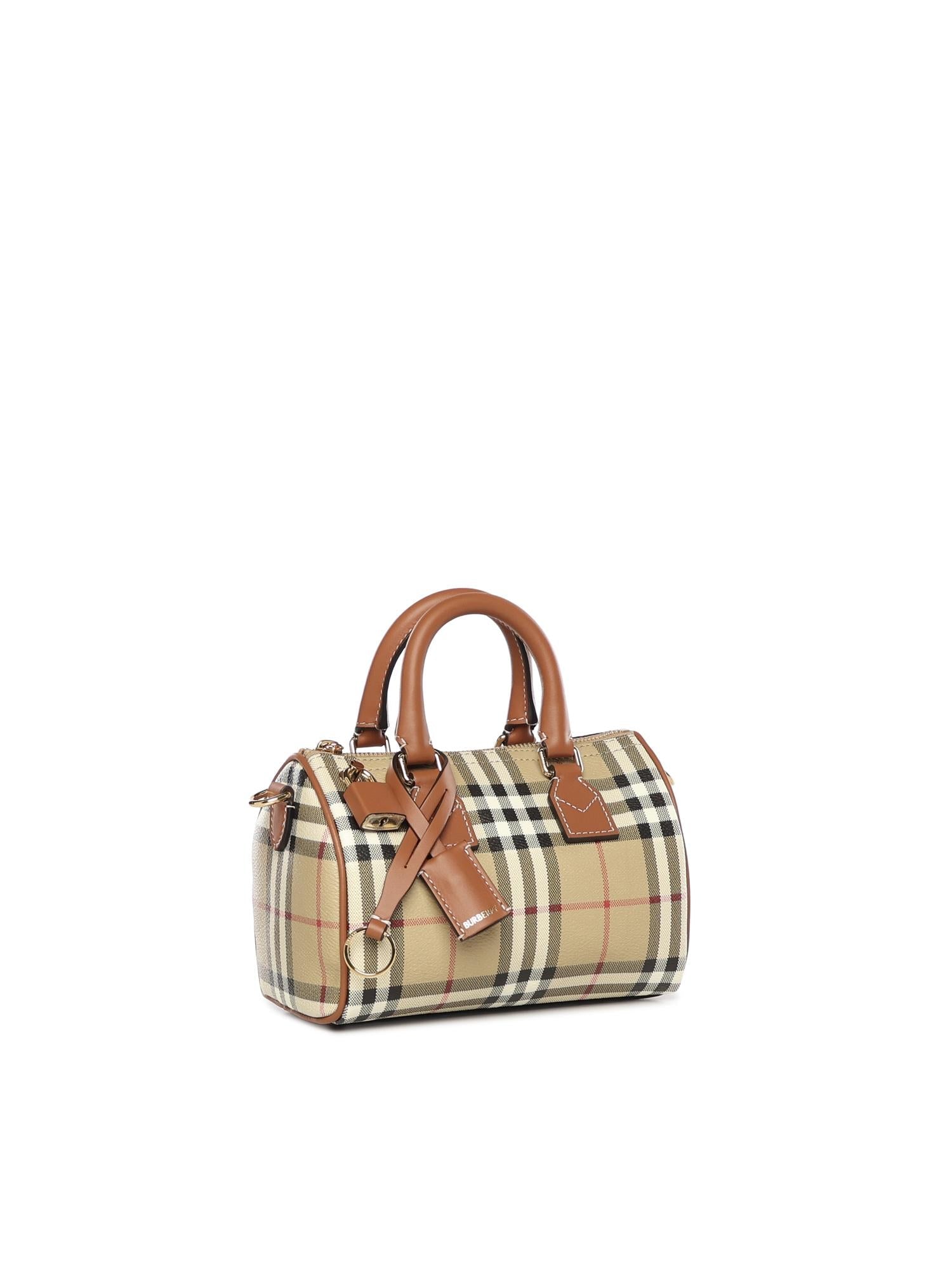 Оригінальна Borsa Bowling Mini Check Burberry – вид ззаду