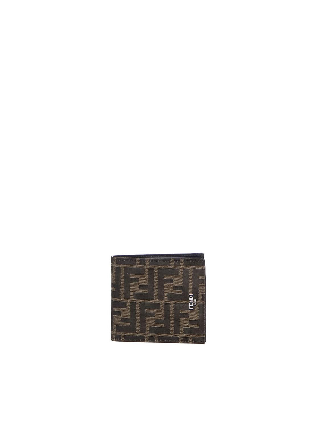 Portafoglio Bi-Fold Ff Jacquard In Tessuto Fendi – Гарантія оригінальності – боковий вид