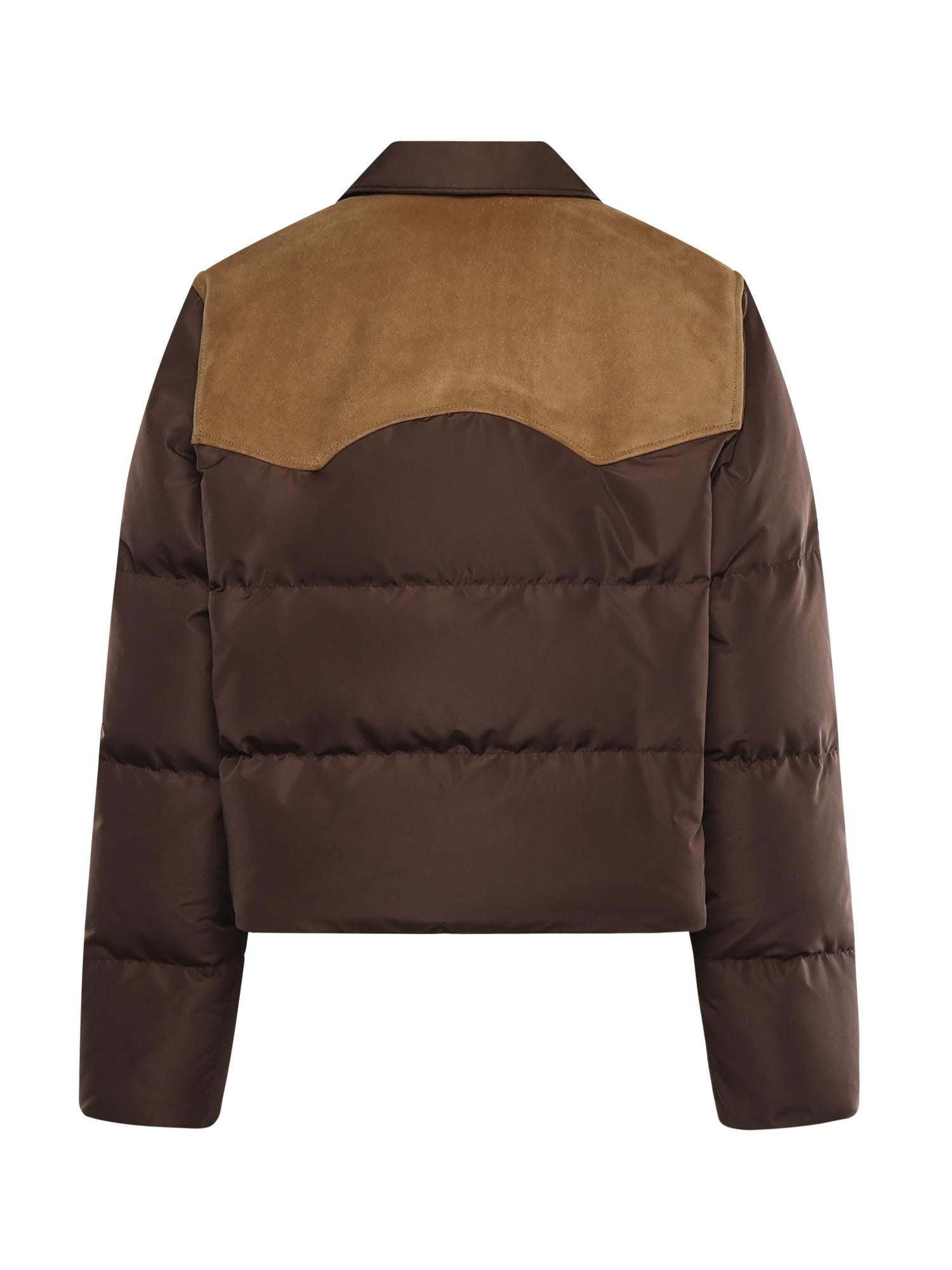 Piumino In Pongé Con Suede Miu miu – Гарантія оригінальності – детальний вид