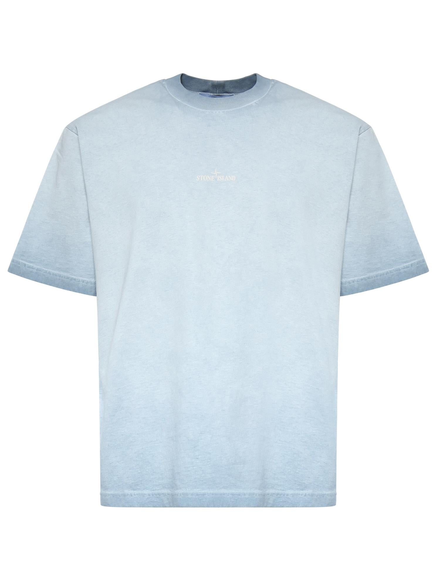 T-Shirt Con Stampa Erosion In Jersey DI Cotone Stone island оригінал – Купити в Україні – боковий вид