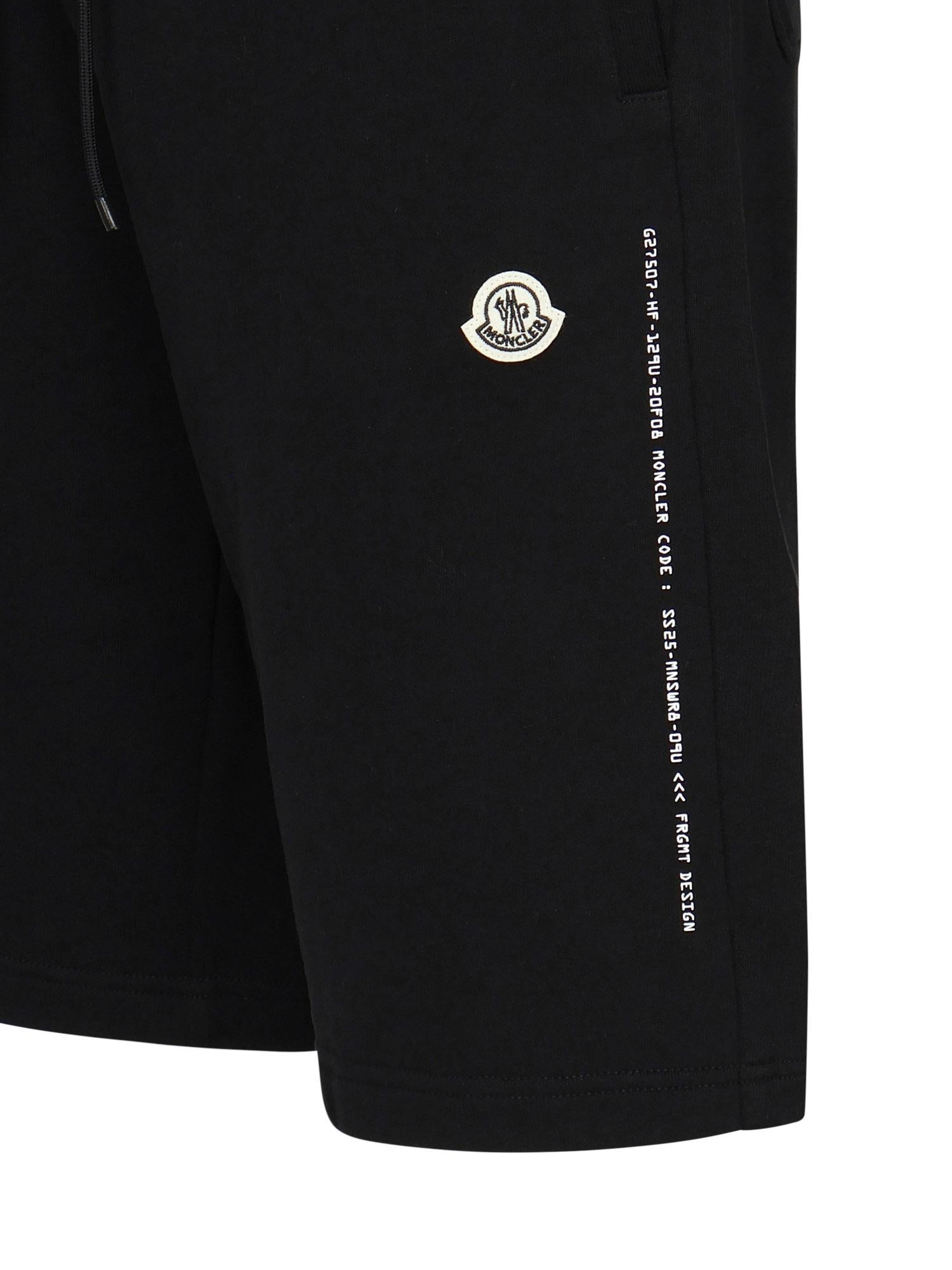 Оригінальна Shorts In Cotone Con Logo Moncler X Frgmt Moncler – вид ззаду