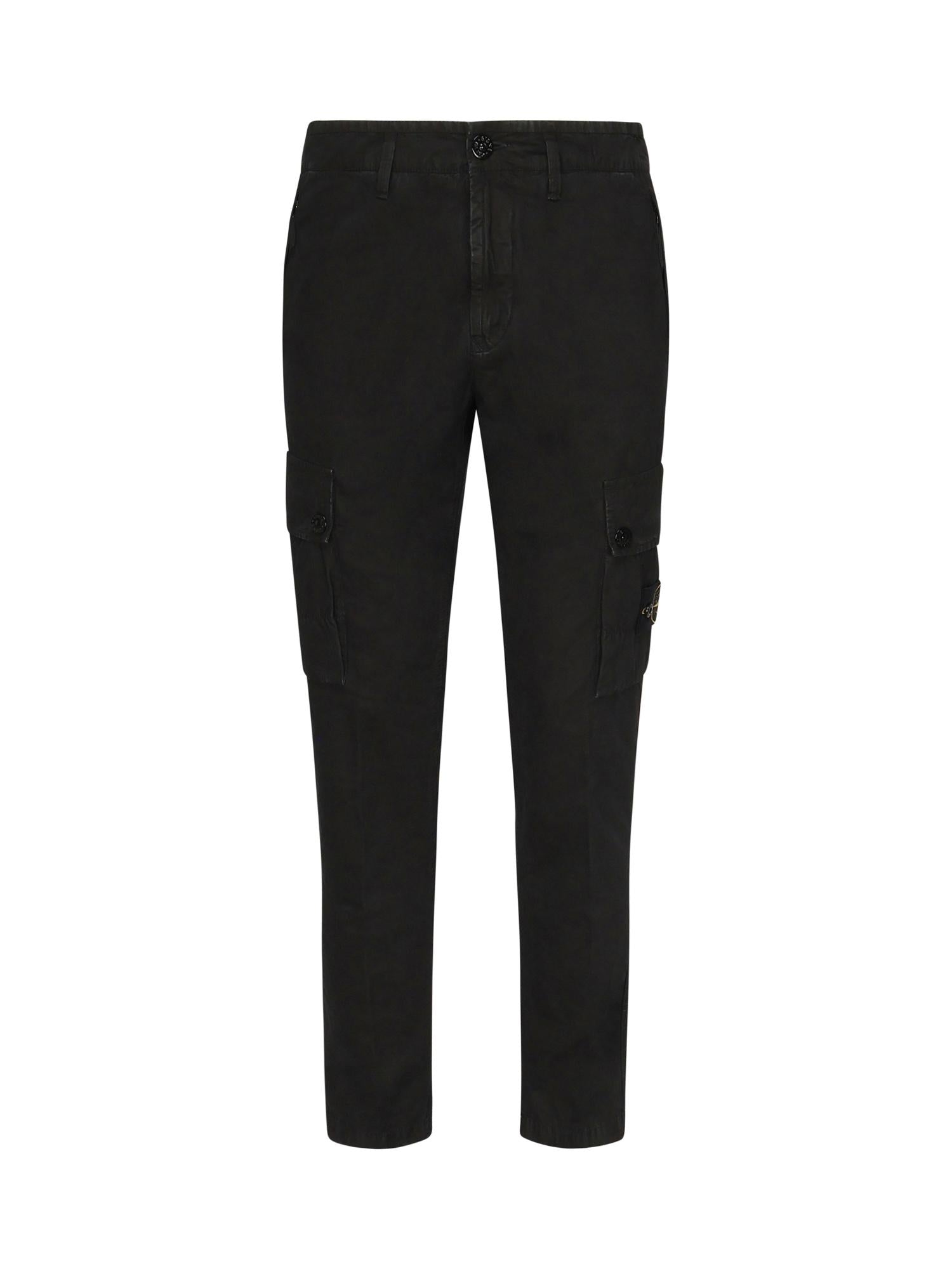 Pantalone Cargo In Tela DI Cotone Biologico Stone island – Гарантія оригінальності – боковий вид