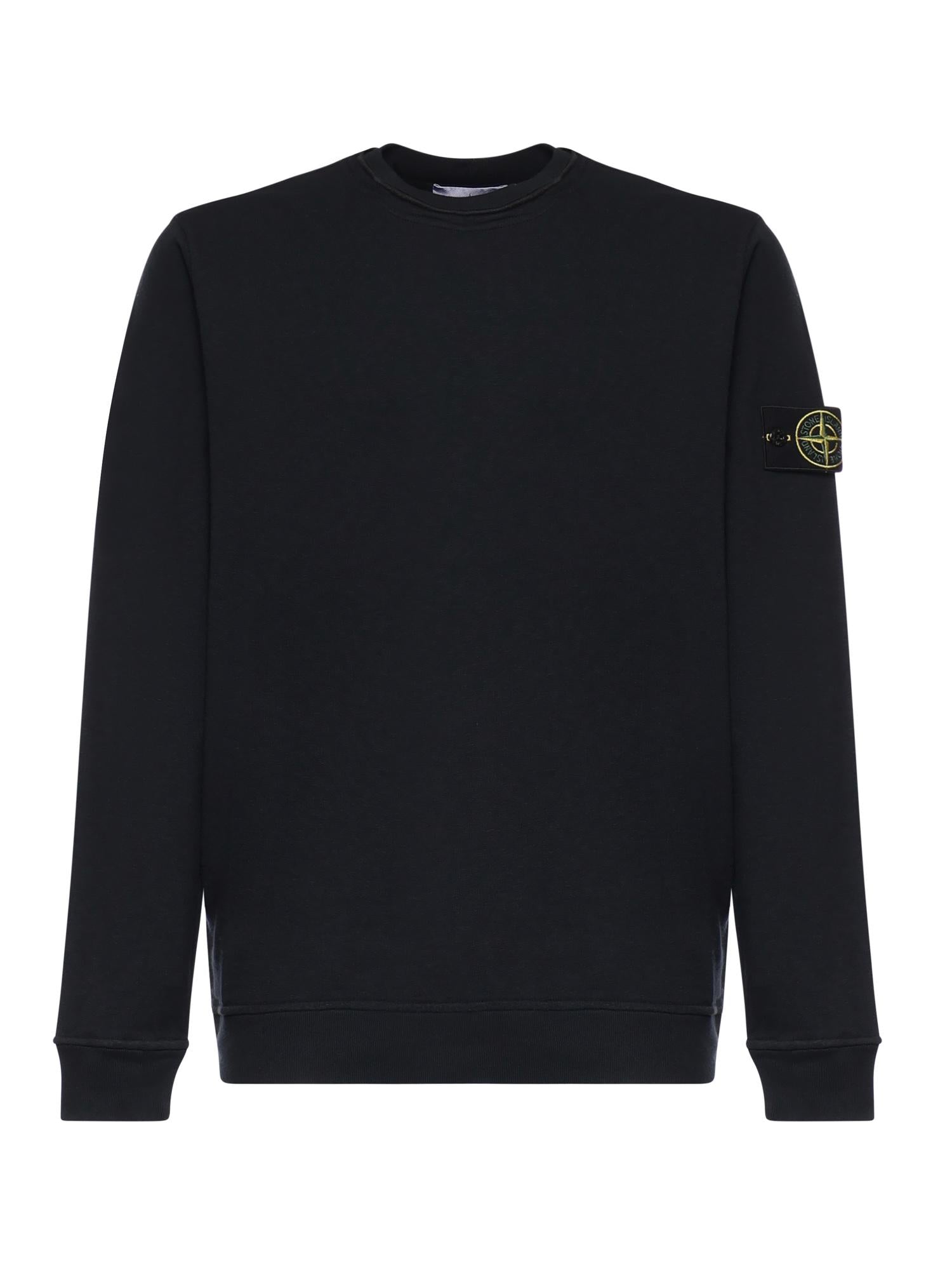 Felpa In Cotone Malfilé Con Logo Stone island оригінал – Купити в Україні – боковий вид