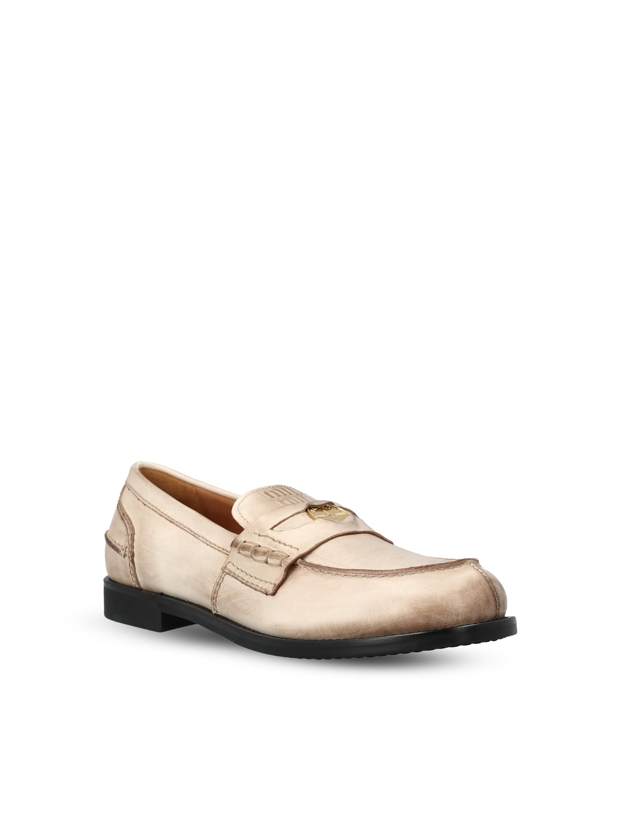 Оригінальна Leather Loafers Miu miu – вид ззаду