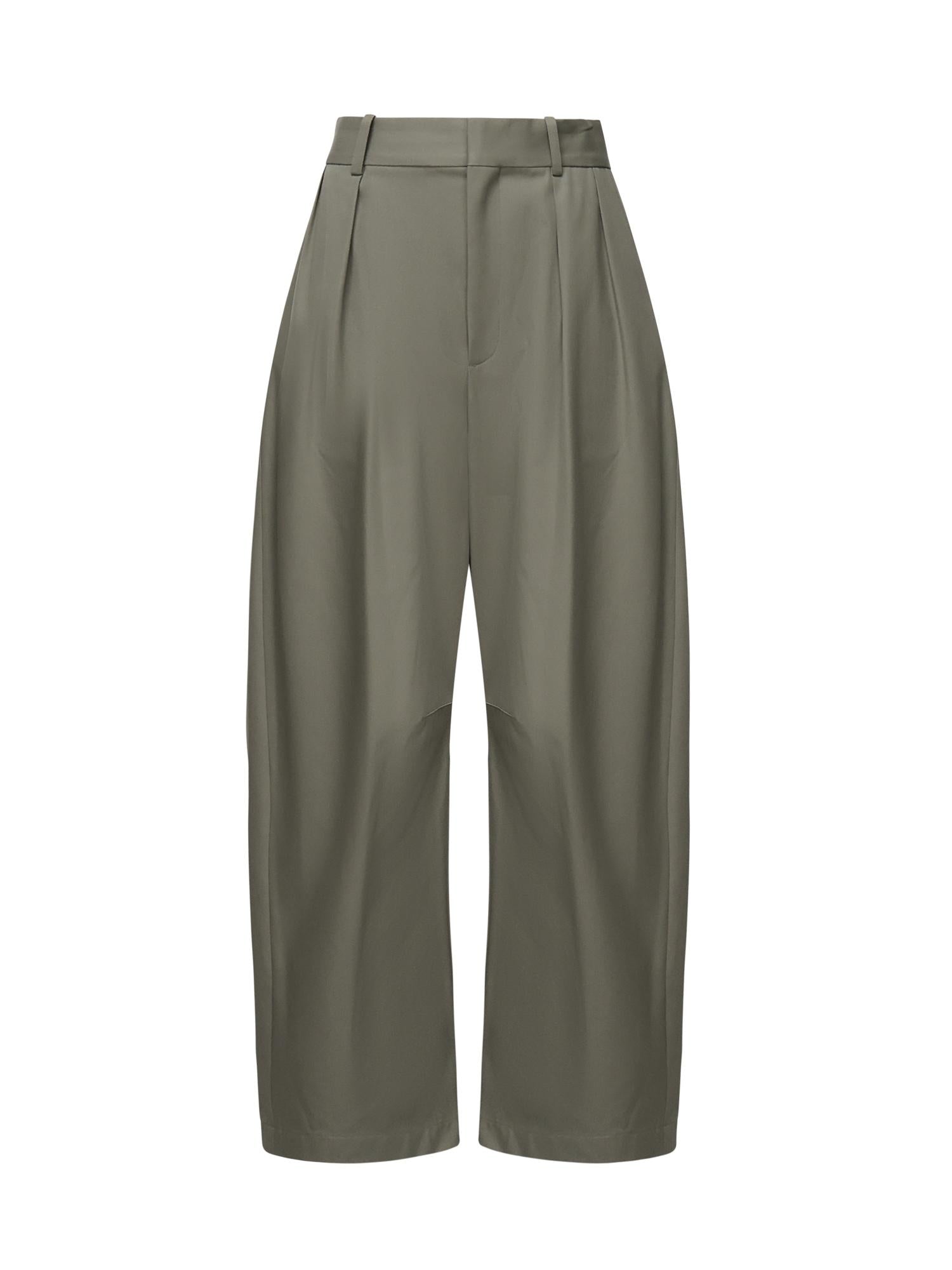 Pantaloni Barrel In Cotone E Seta Loewe – Гарантія оригінальності – боковий вид
