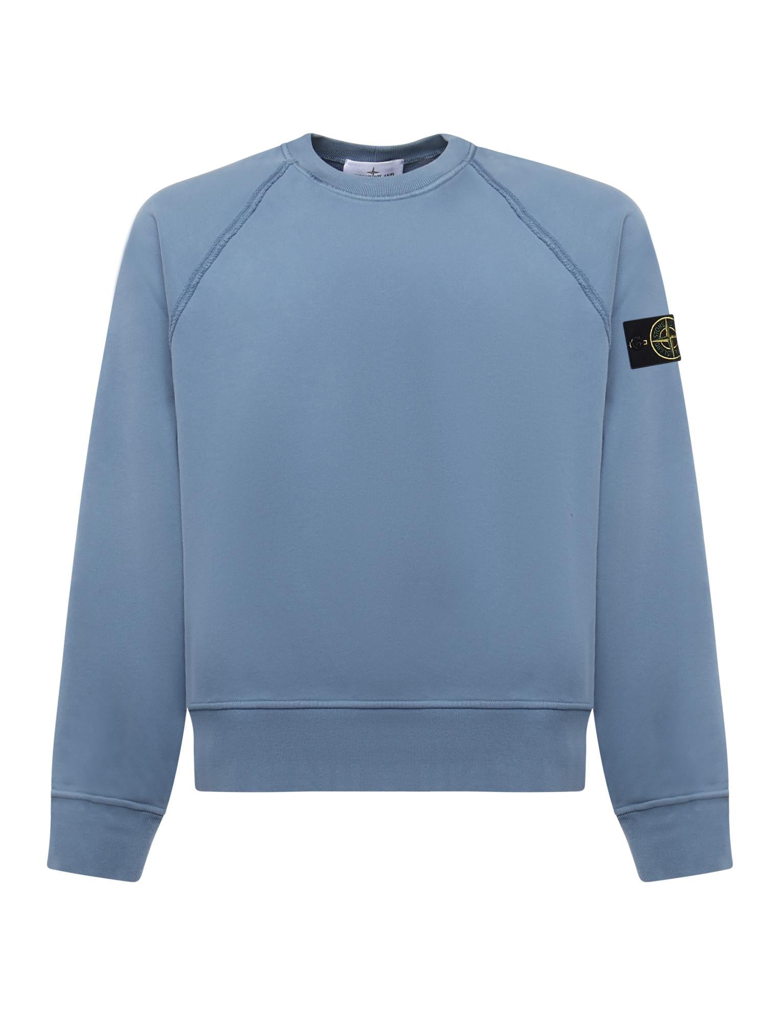 Felpa In Cotone Biologico Con Logo Stone island – Гарантія оригінальності – боковий вид