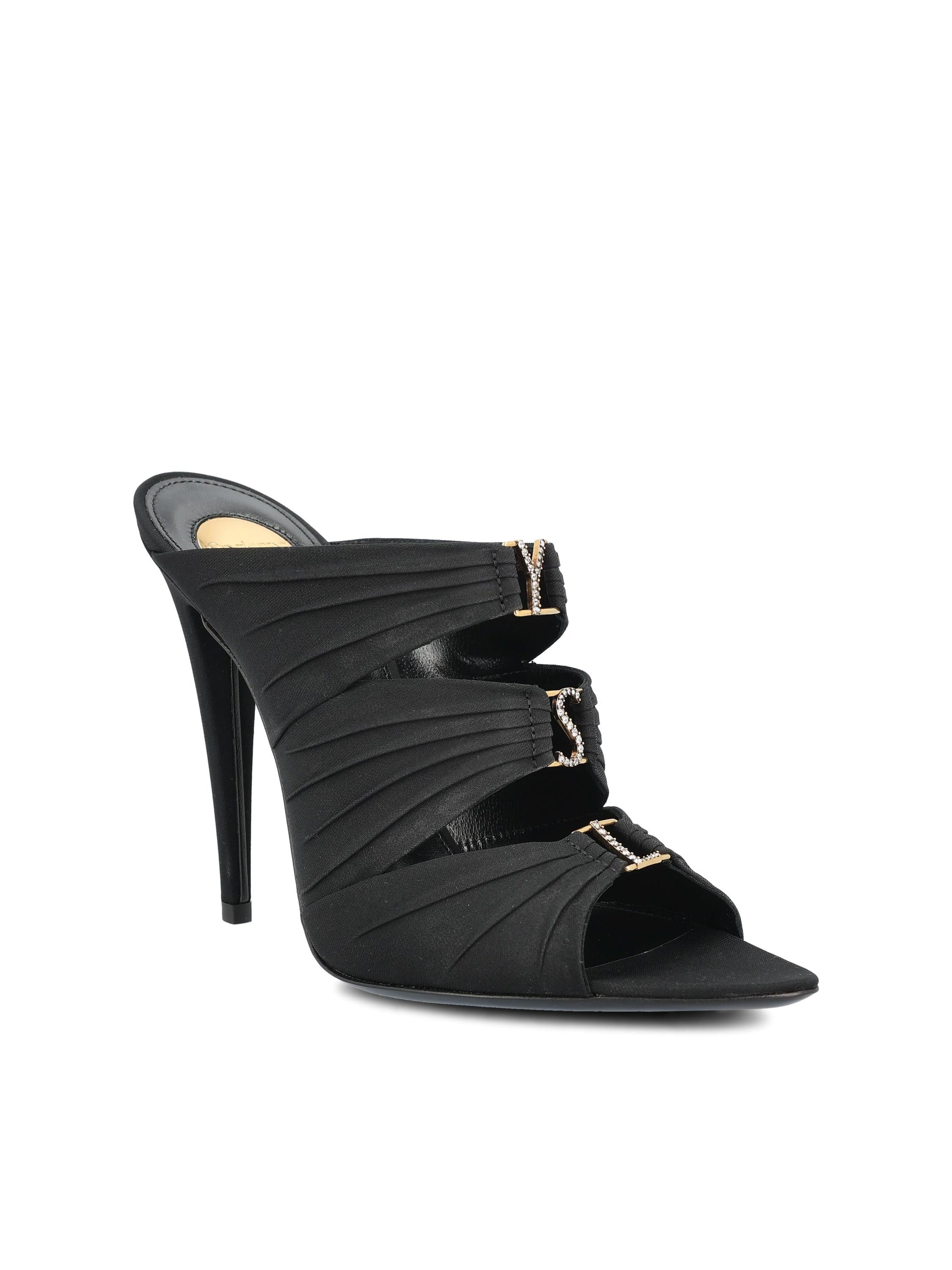 Оригінальна Emilie Satin Crepe Mule Saint laurent – вид ззаду
