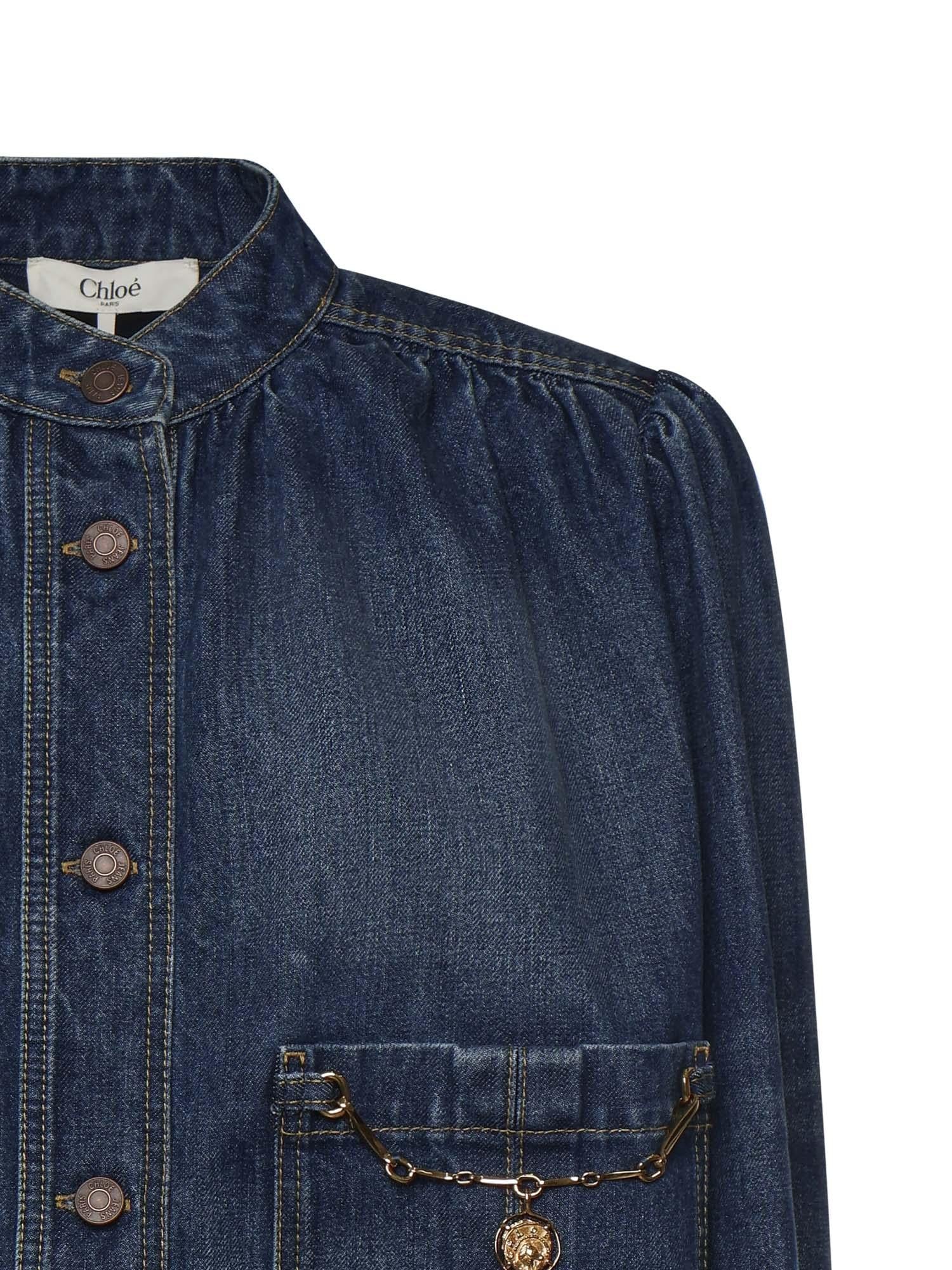 Giacca Arricciata In Denim Chloe – Гарантія оригінальності – вид ззаду