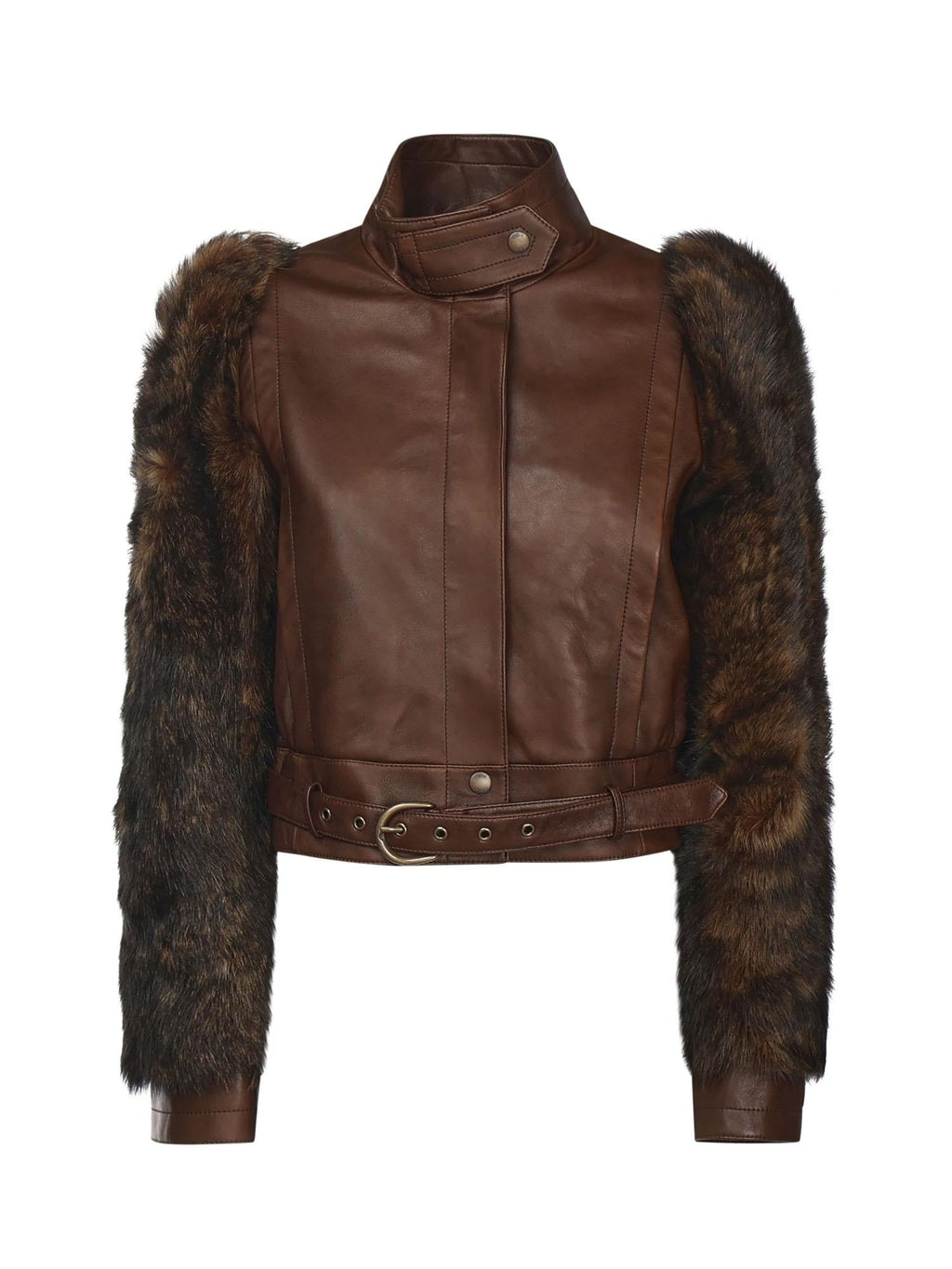 Оригінальна Giacca Cropped In Pelle Chloe – боковий вид