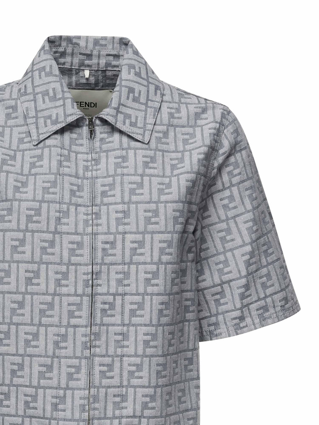 Giacca Cropped In Chambray Ff Jacquard Fendi оригінал – Купити в Україні – вид ззаду