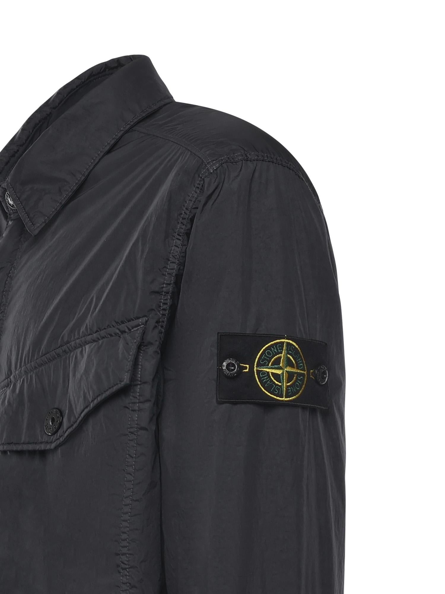 Overshirt In Nylon Con Logo Stone island – Гарантія оригінальності – вид ззаду