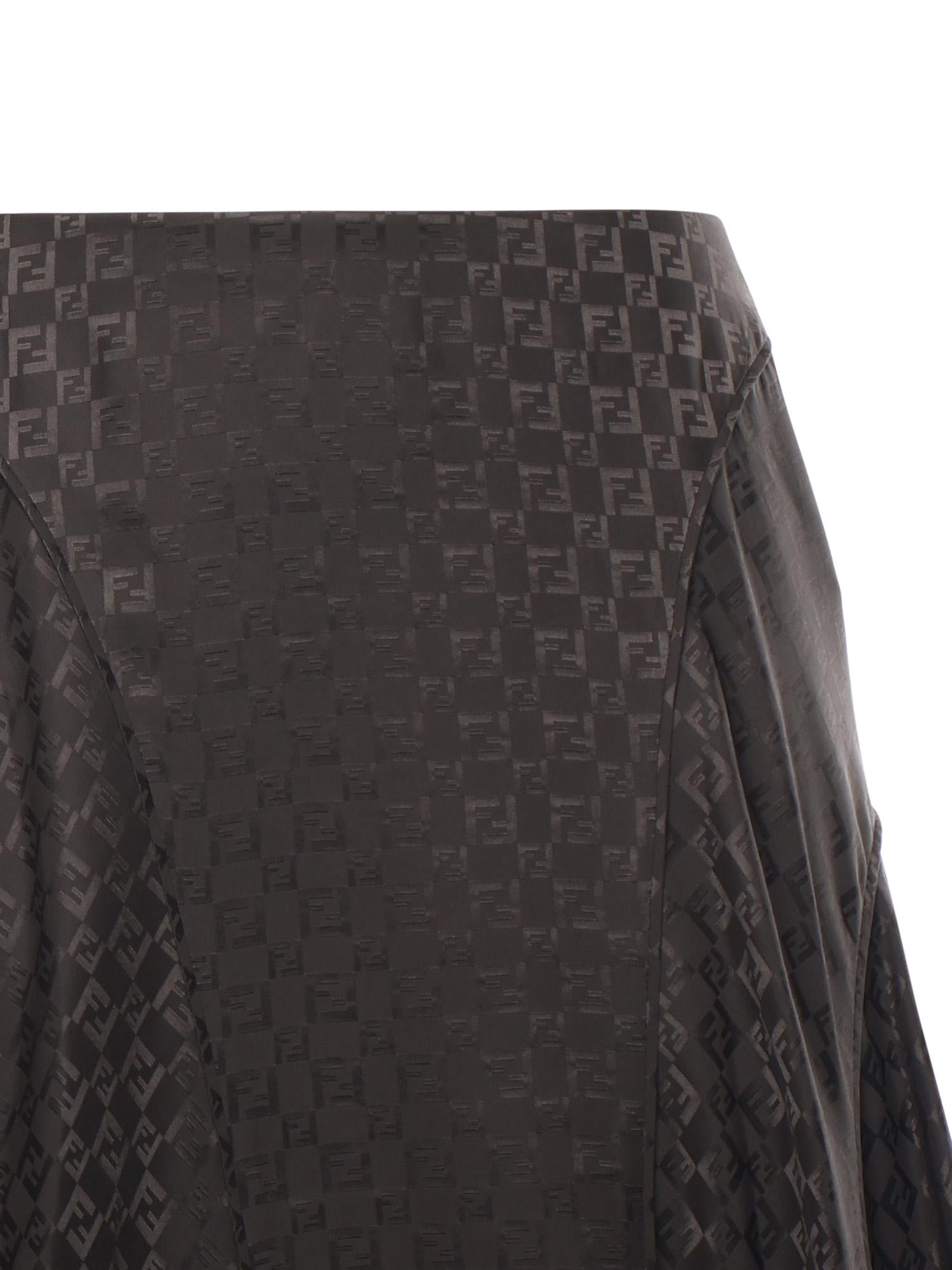 Gonna MIDI In Seta Ff Jacquard Fendi – Гарантія оригінальності – детальний вид