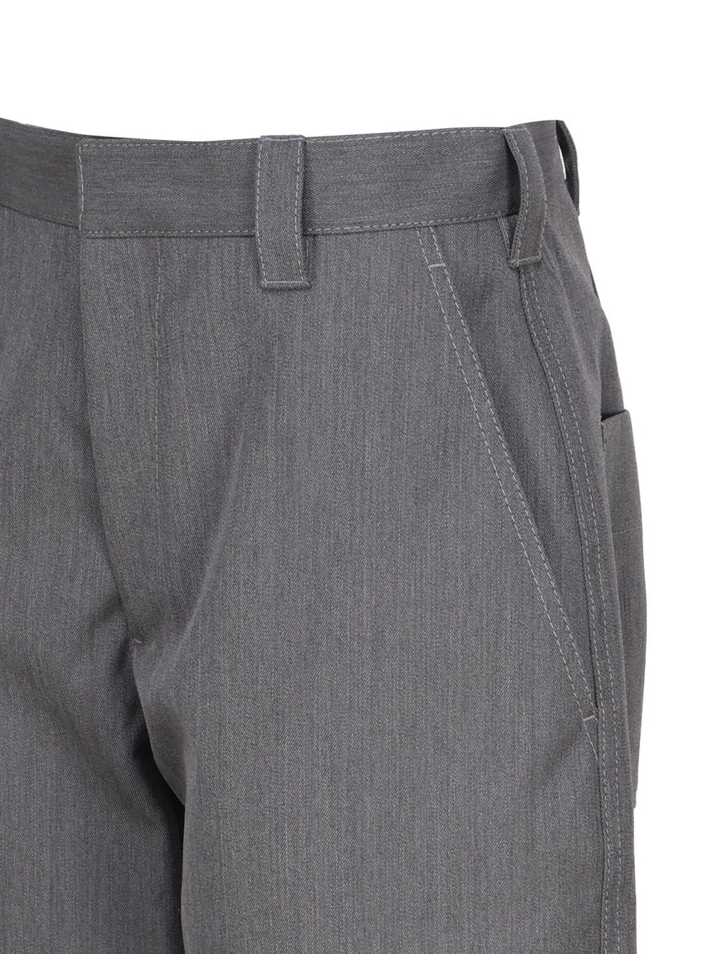 Pantaloni Affusolati In Lana Accoppiata E Cotone Bottega veneta оригінал – Купити в Україні – вид ззаду