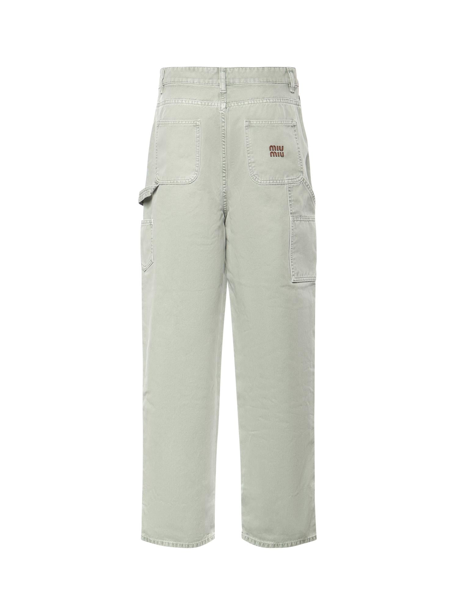 Pantaloni In Gabardine Con Logo Miu miu оригінал – Купити в Україні – детальний вид