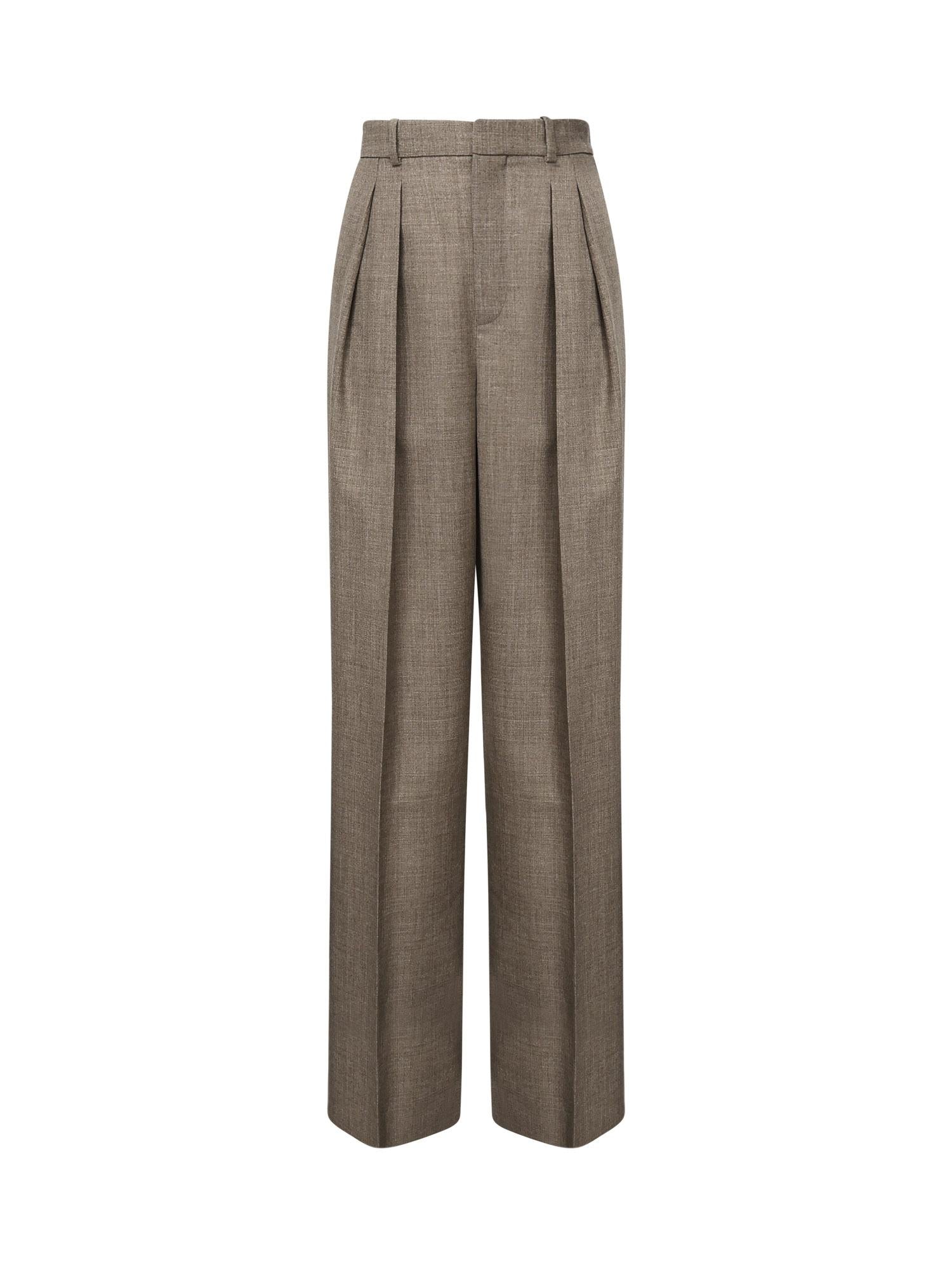 Pantaloni A Gamba Ampia In Lana Saint laurent – Гарантія оригінальності – боковий вид