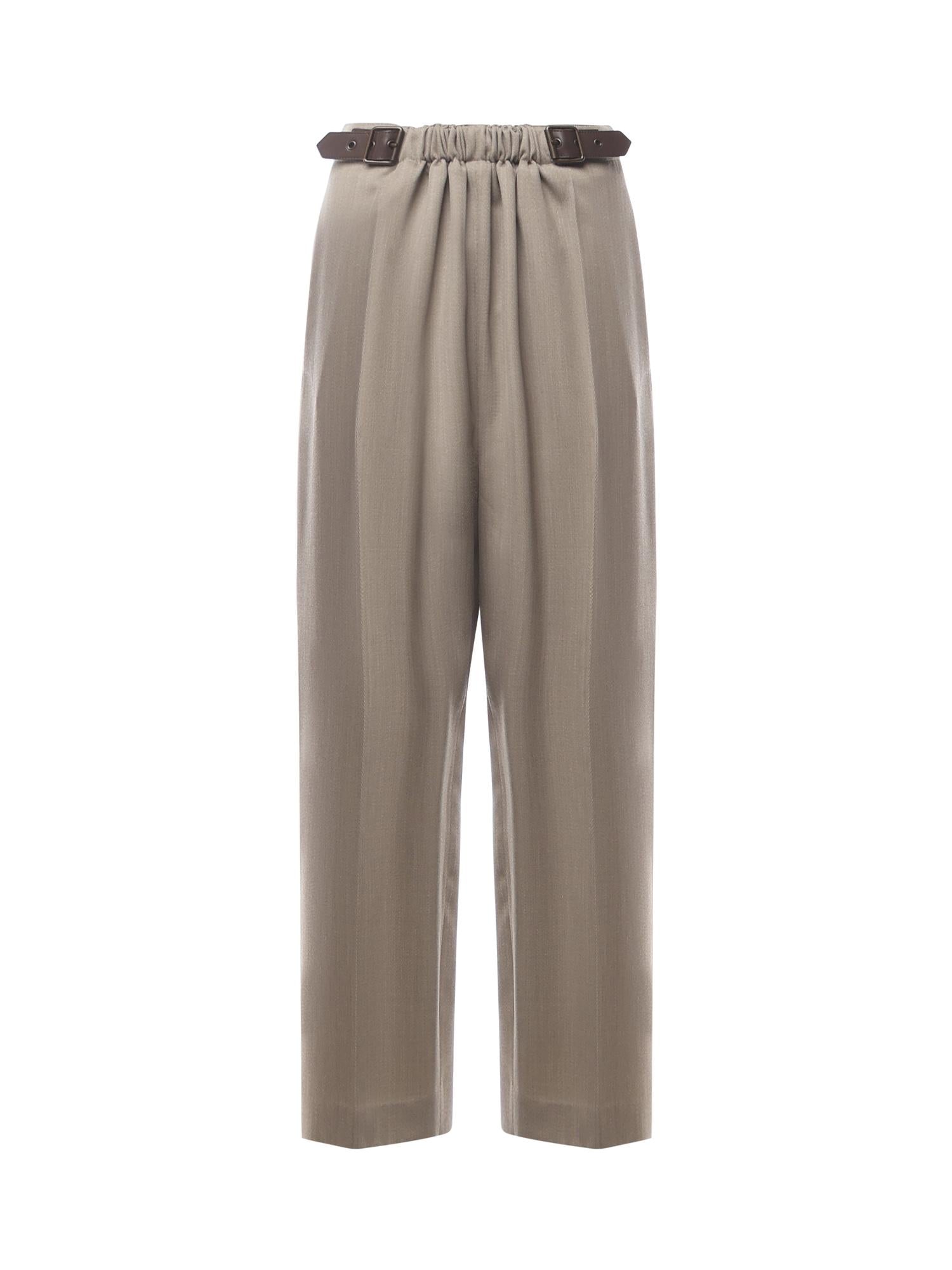 Оригінальна Pantaloni Con Cintura In Lana Loewe – боковий вид