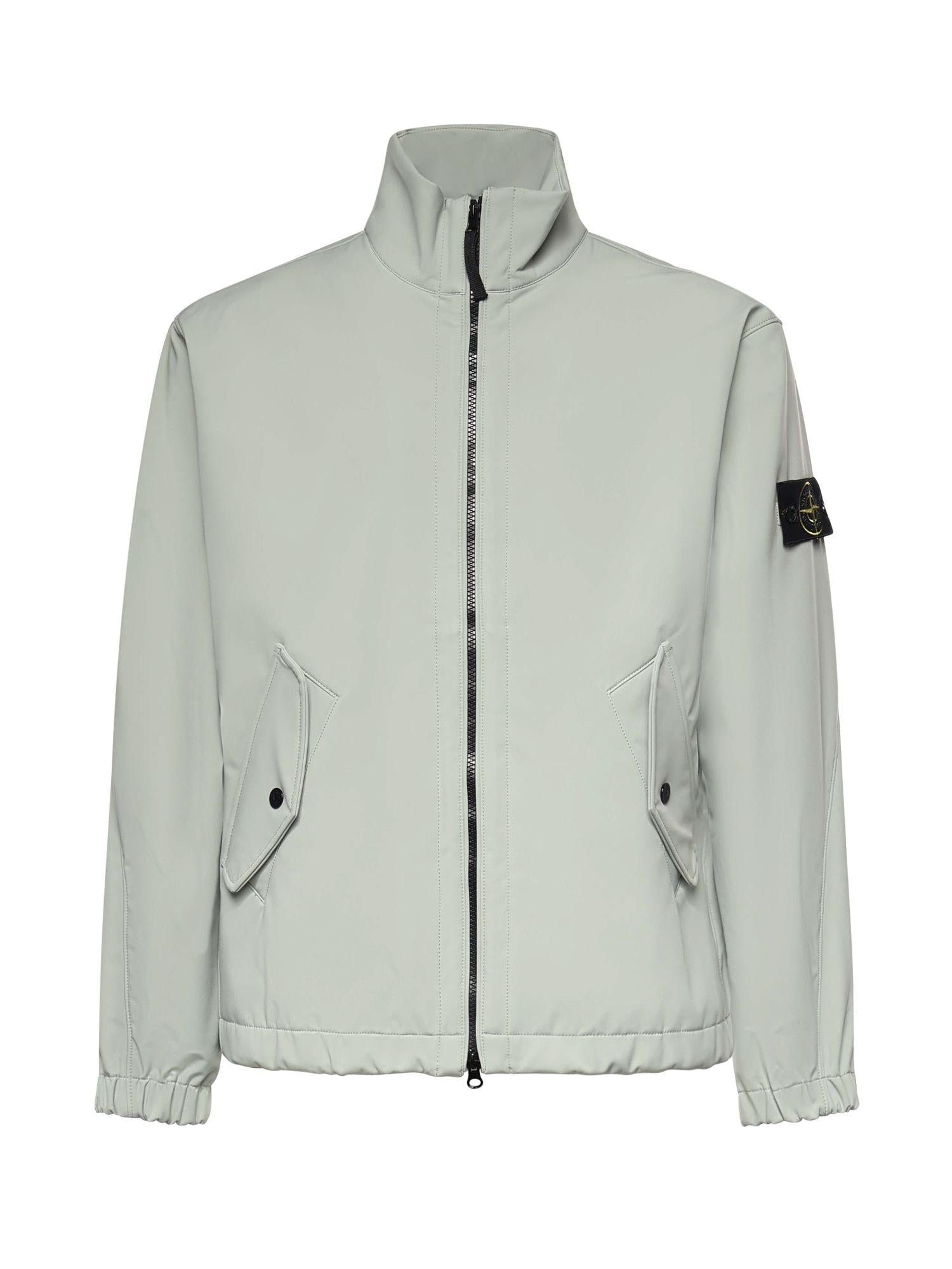 Оригінальна Giacca Light Soft Shell-R E.dye Technology Con Logo Stone island – боковий вид