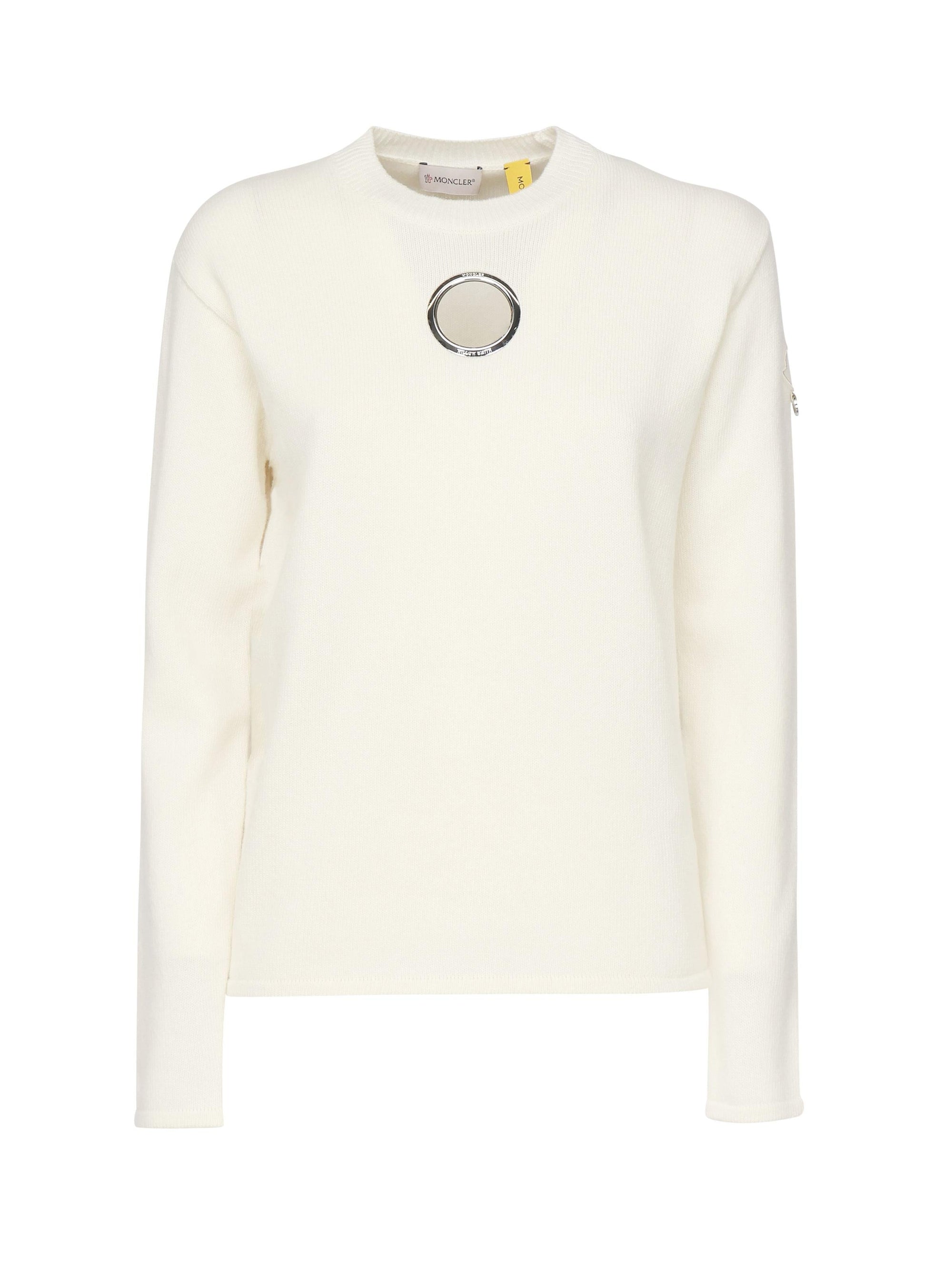 Оригінальна Maglione Moncler X Willow Smith Con Occhielli In Misto Lana Moncler – боковий вид