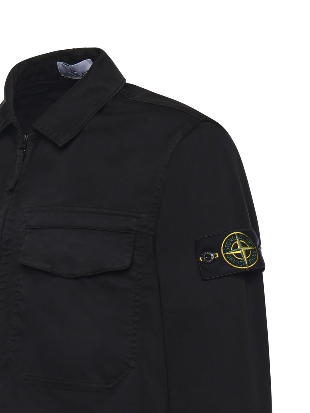 Overshirt In Raso DI Cotone Con Logo Stone island оригінал – Купити в Україні – вид ззаду