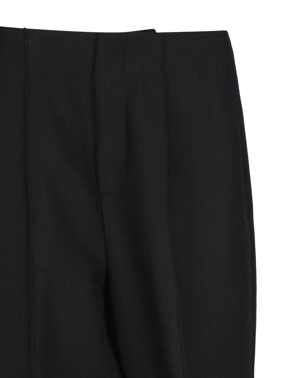 Оригінальна Pantaloni Con Staffa In Cotone Strutturato Bottega veneta – вид ззаду