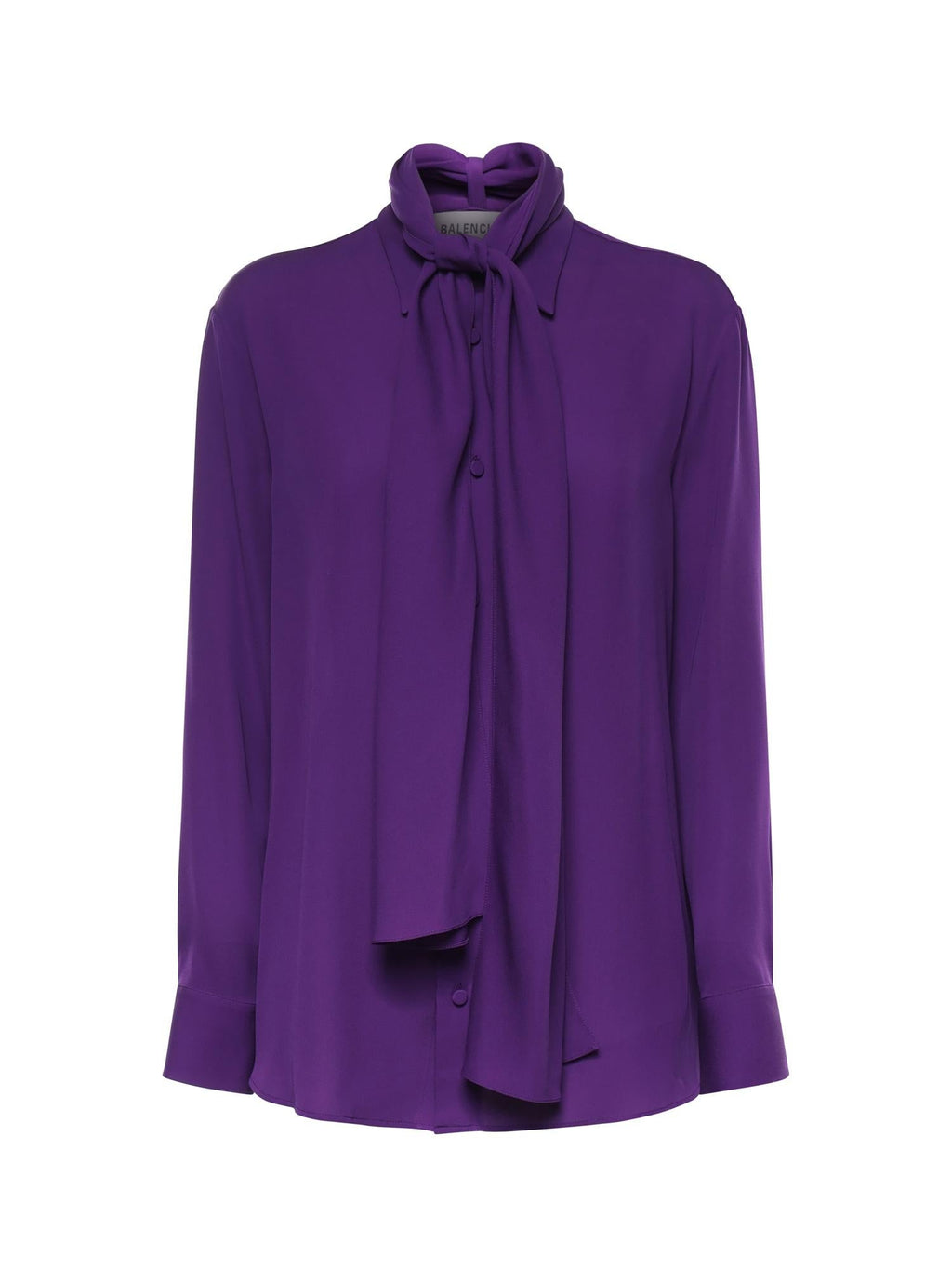 Оригінальна Camicia Con Sciarpa In Georgette DI Seta Balenciaga – боковий вид