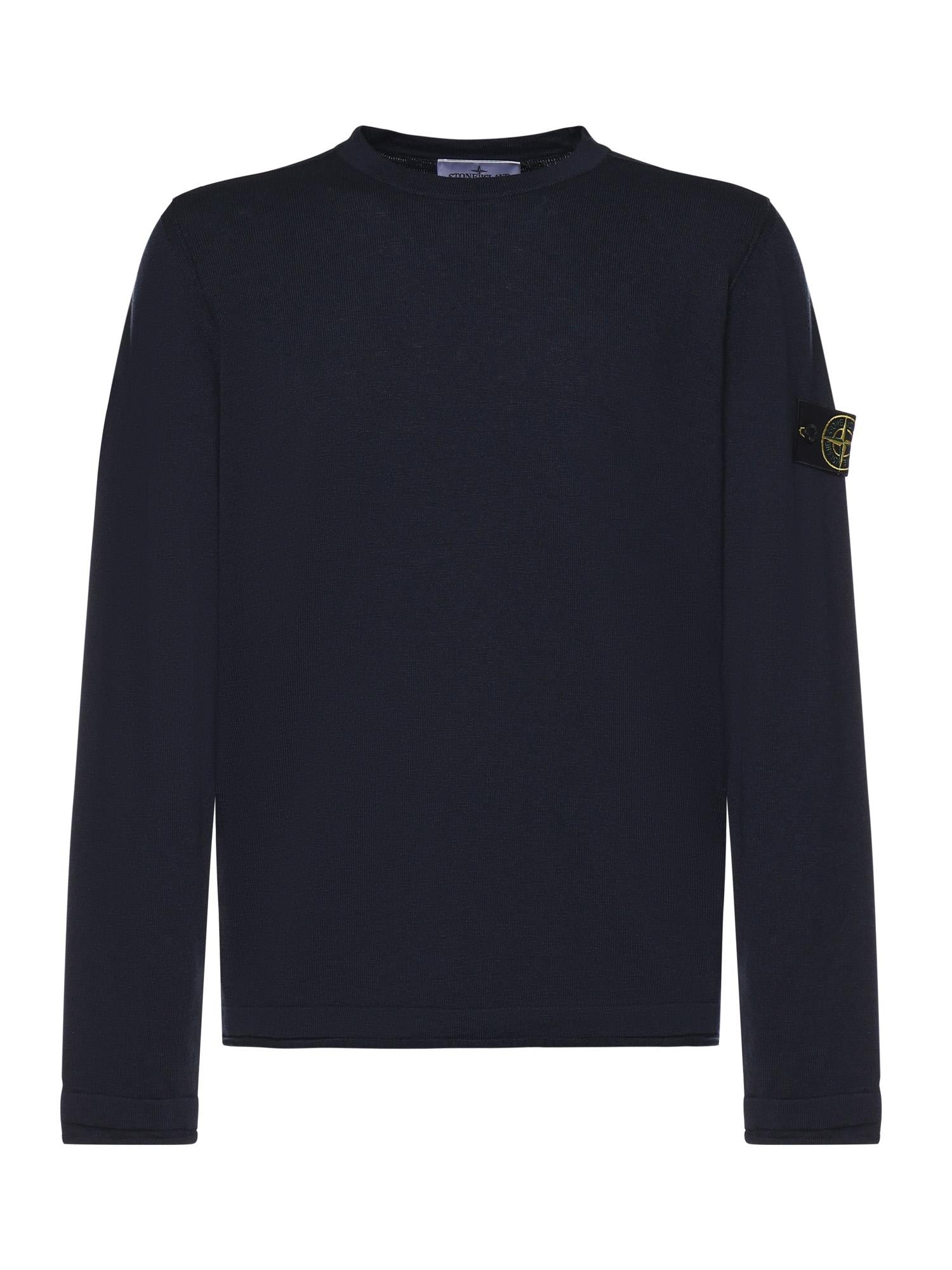 Оригінальна Maglione In Cotone E Nylon Con Logo Stone island – боковий вид