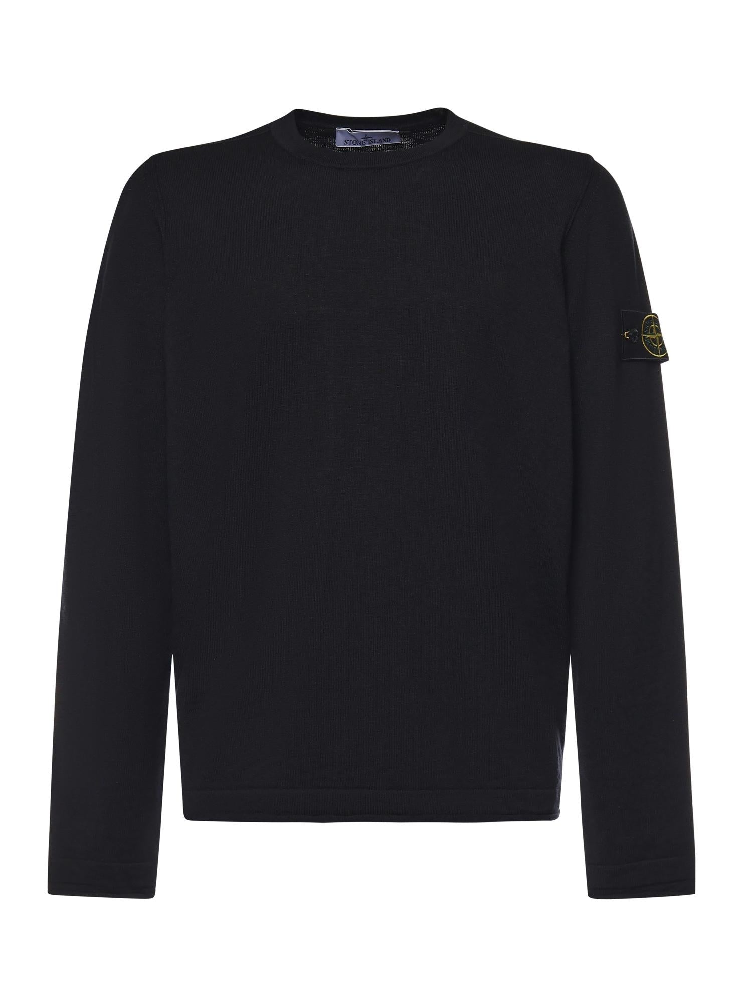 Оригінальна Maglione In Cotone E Nylon Con Logo Stone island – боковий вид