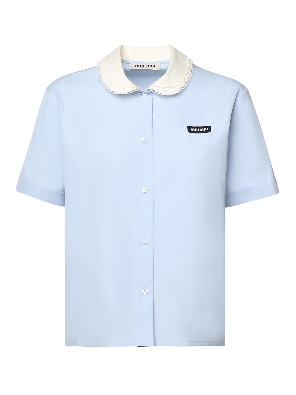 Оригінальна Camicia In Cotone Con Logo Miu miu – боковий вид